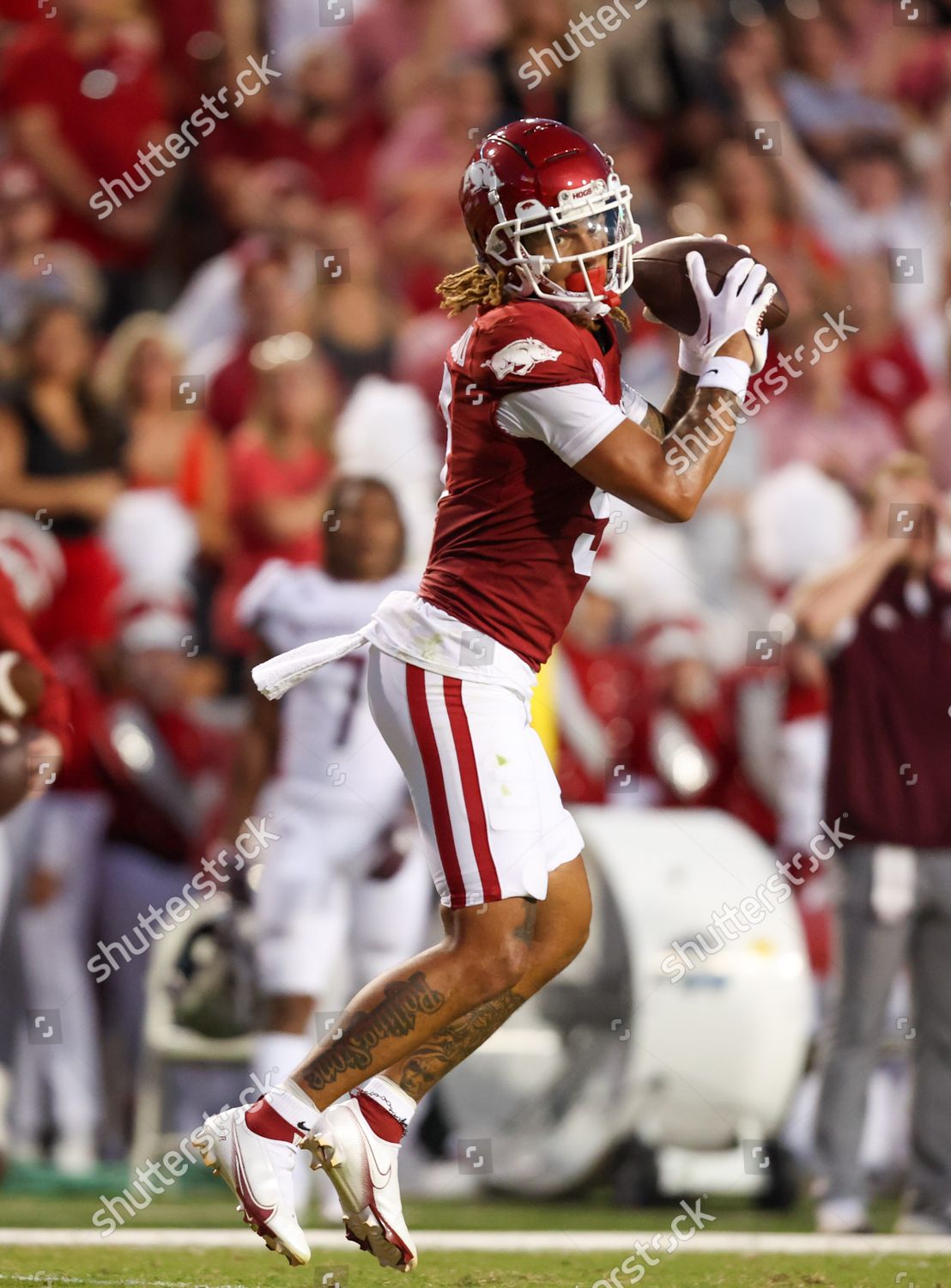 Jadon Haselwood 9 Razorback Receiver Makes Editorial Stock Photo ...