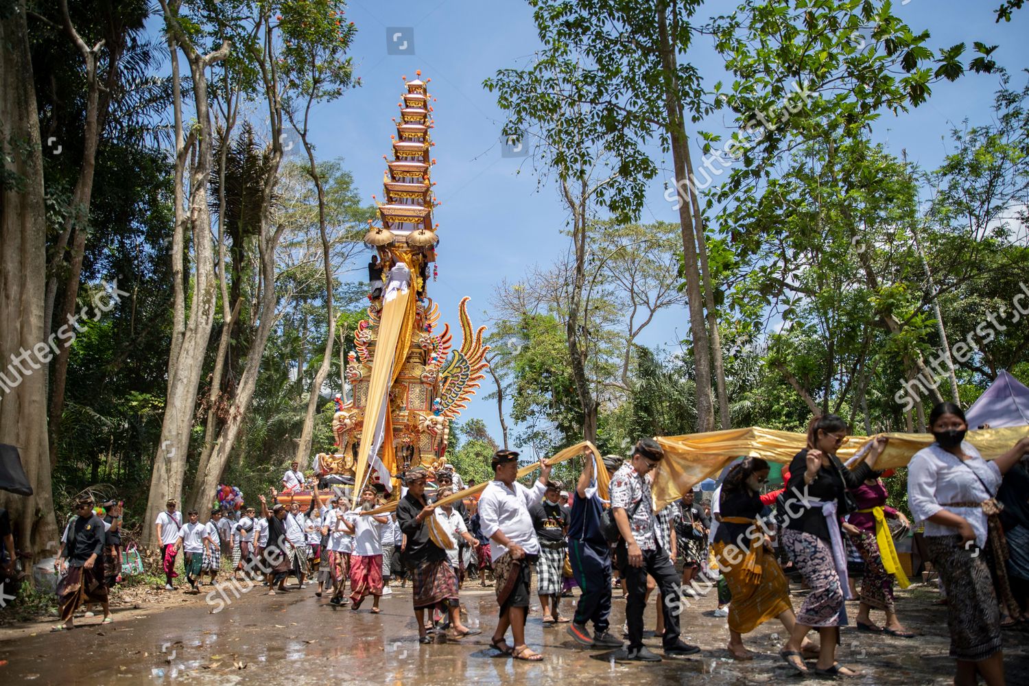 Balinese People Transport Temple Structure Which Editorial Stock Photo ...