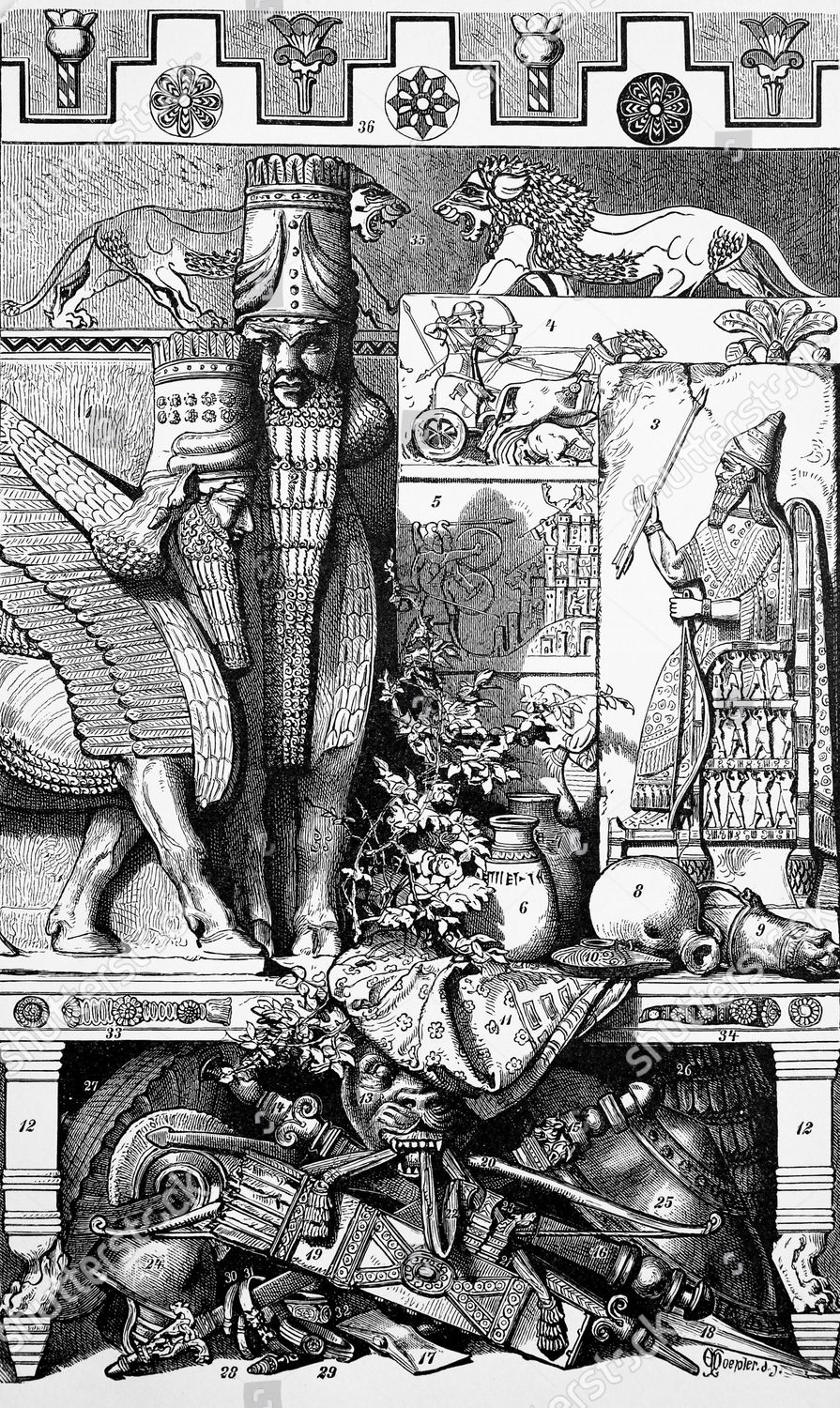 Cultural Monuments Assyrian Culture Assyrians Were Editorial Stock ...