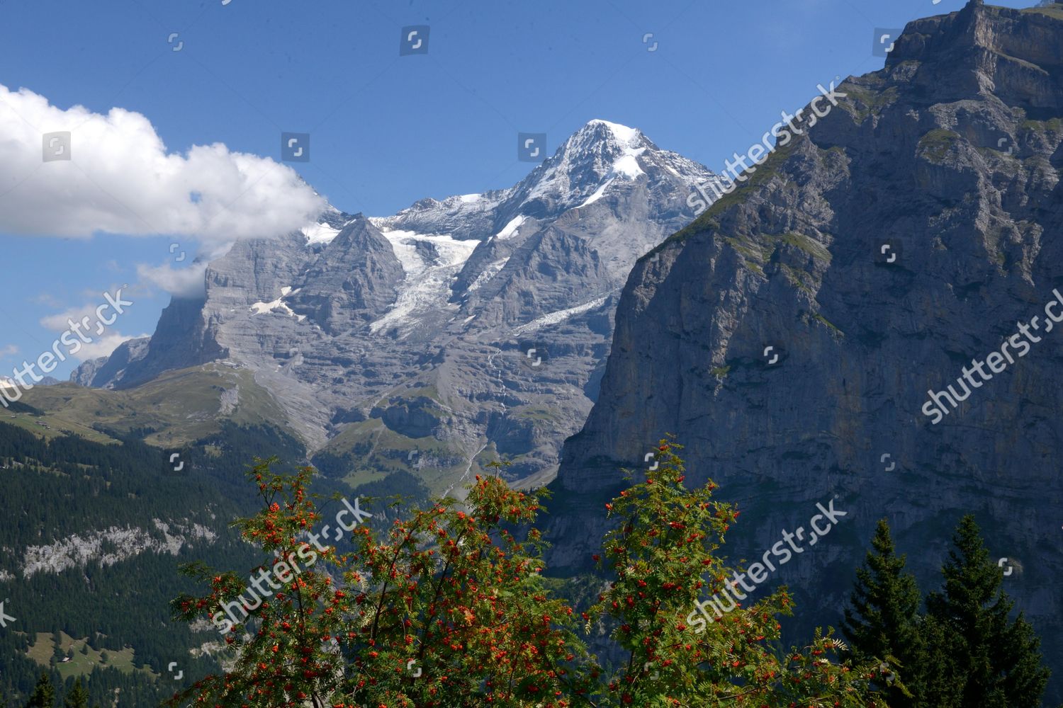 Eiger Moench View Mountains Muerren Jungfrau Editorial Stock Photo ...