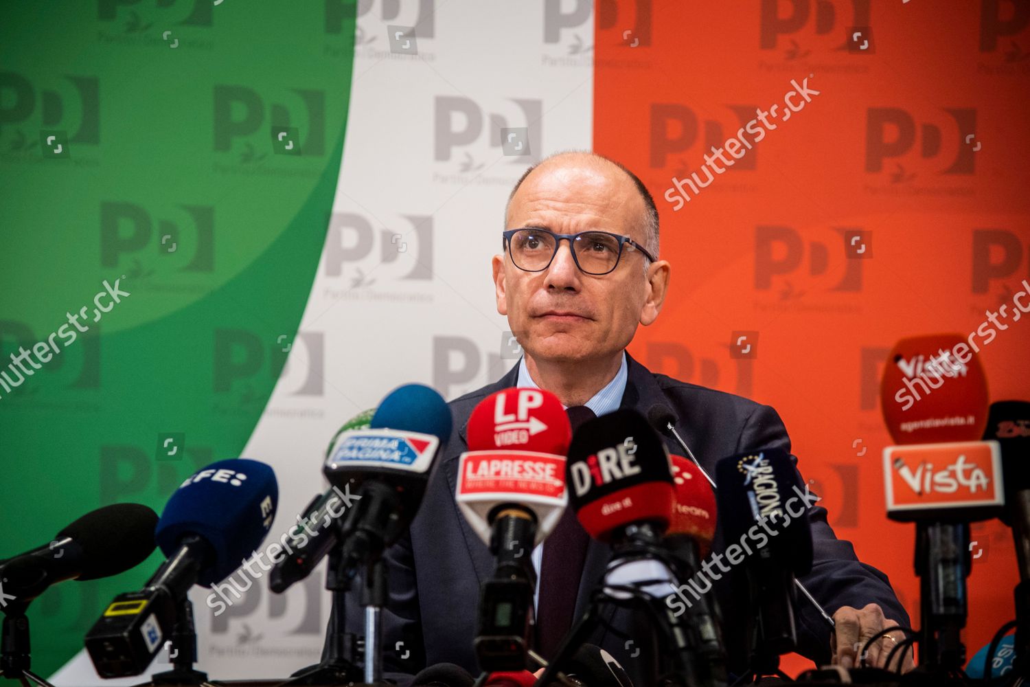 Enrico Letta Secretary Italian Democratic Party Editorial Stock Photo ...