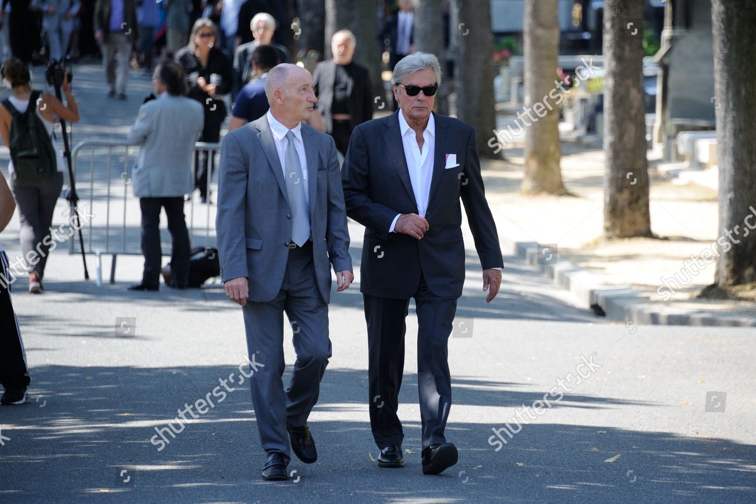 Alain Delon Attending Funeral French Actress Editorial Stock Photo ...