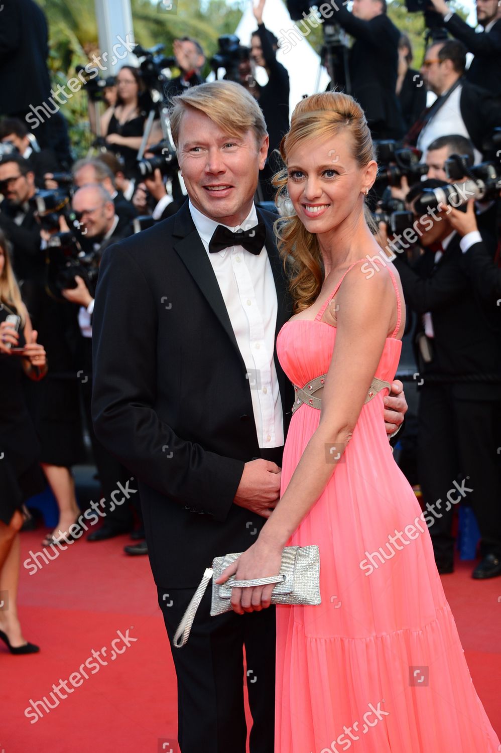 Mika Hakkinen Wife Arriving Behind Candelabra Editorial Stock Photo