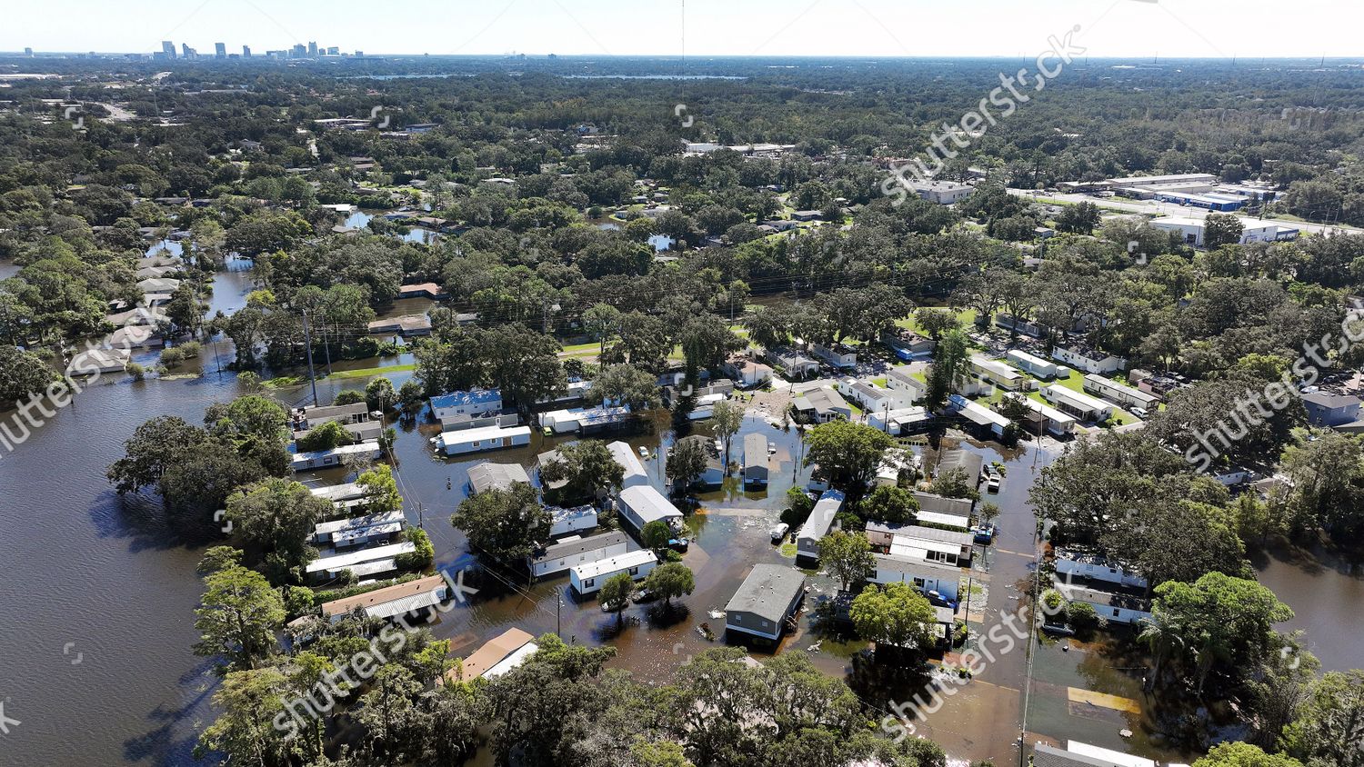 Aerial Image Made Drone Shows Flooding Editorial Stock Photo - Stock ...