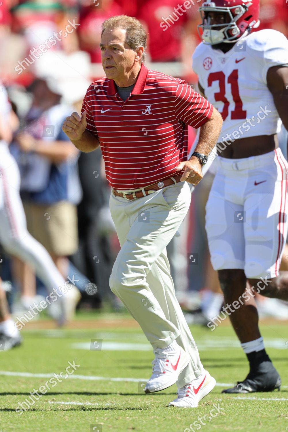 Alabama Head Coach Nick Saban Brings Editorial Stock Photo - Stock ...