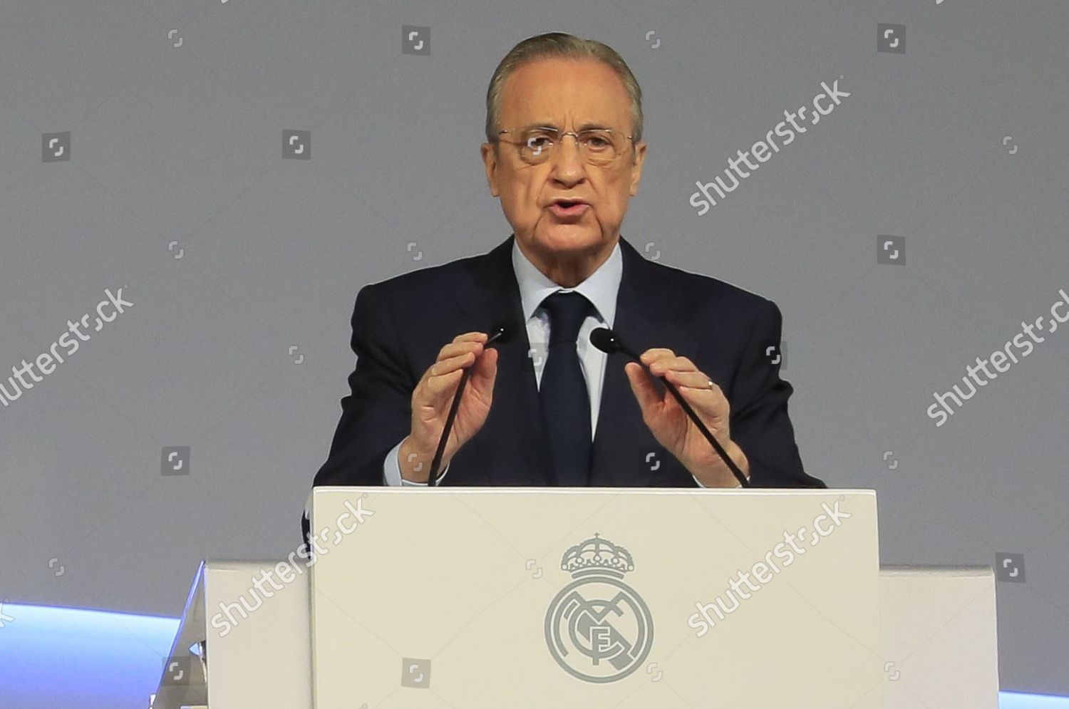 President Real Madrid Florentino Perez Speaks Editorial Stock Photo ...