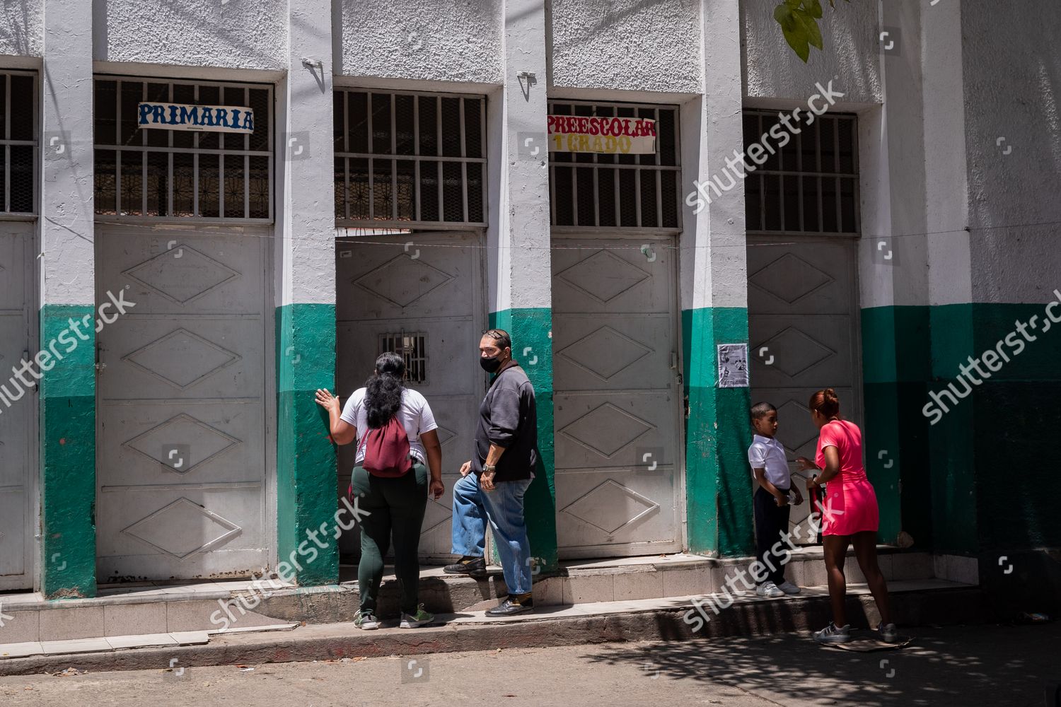 People Wait Outside School During Return Editorial Stock Photo - Stock ...