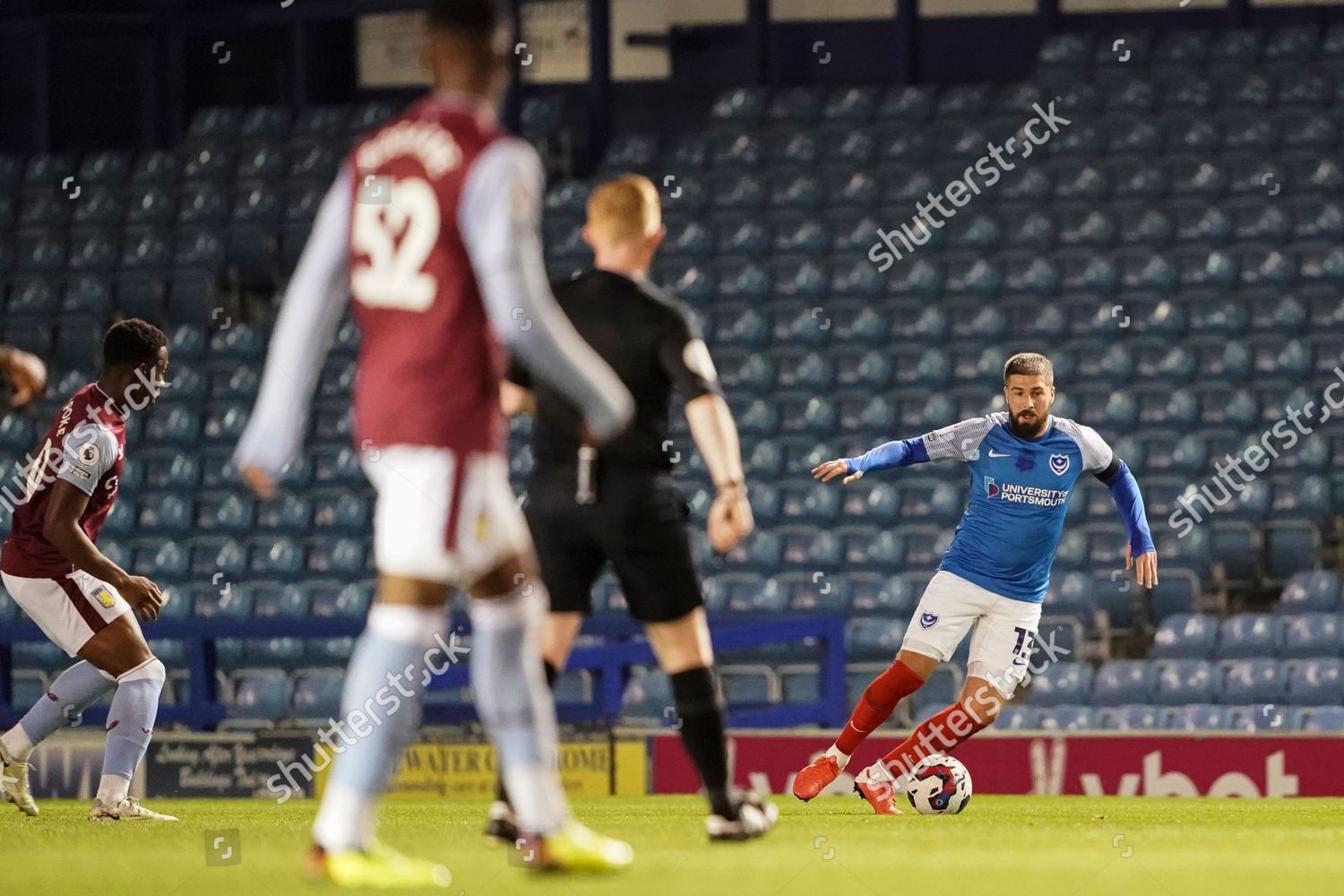 Portsmouth Defender Kieron Freeman During Efl Editorial Stock Photo ...