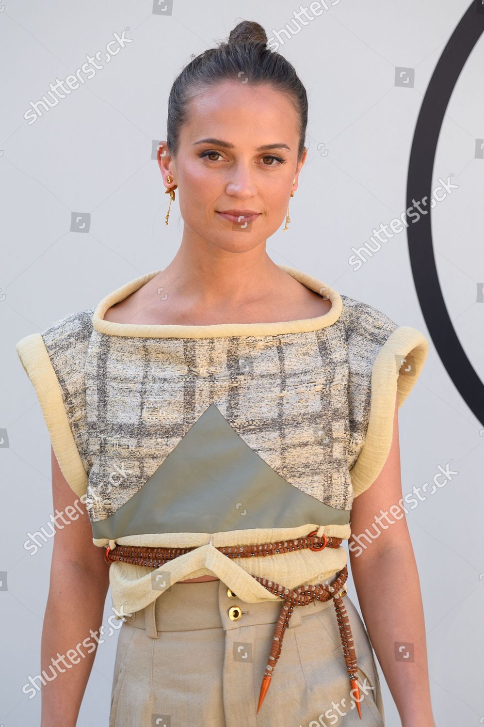 Alicia Vikander attends the Louis Vuitton show as part of the