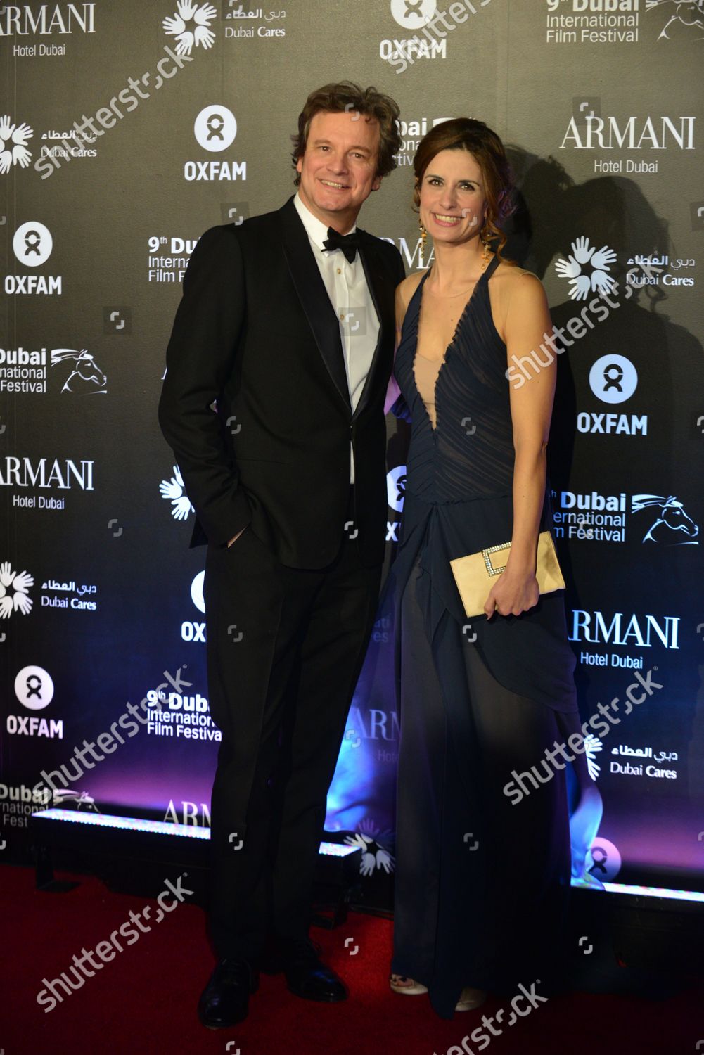 English Actor Colin Firth His Wife Editorial Stock Photo - Stock Image