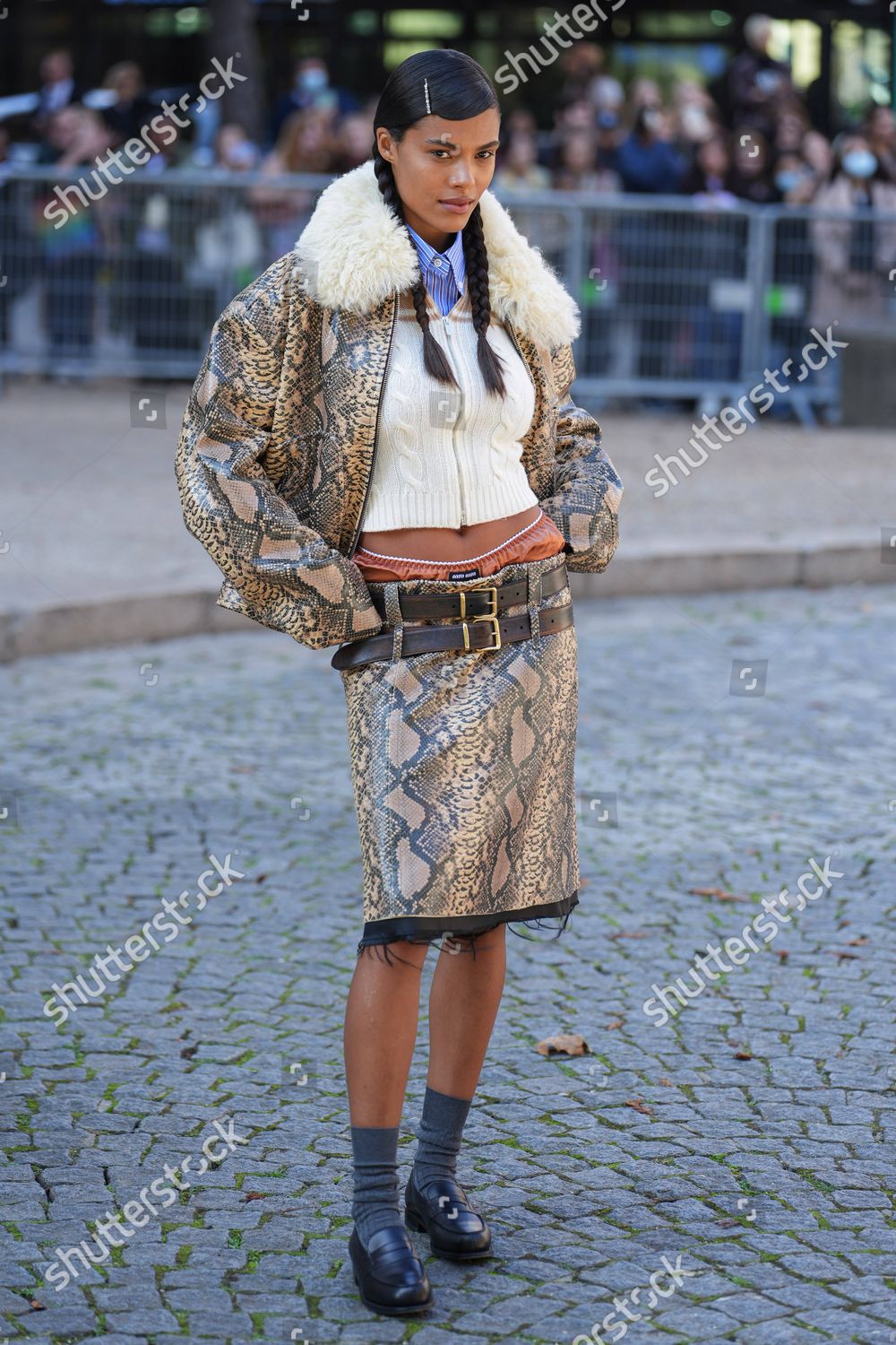 Tina Kunakey Launched Miu Miu Womenswear Editorial Stock Photo - Stock ...