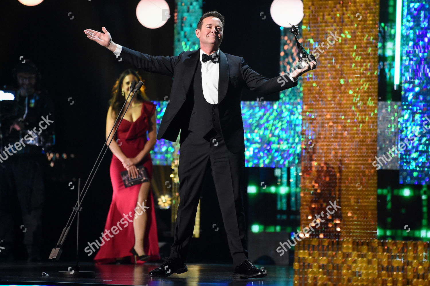 Tv Presenter Stephen Mulhern Collects Award Editorial Stock Photo