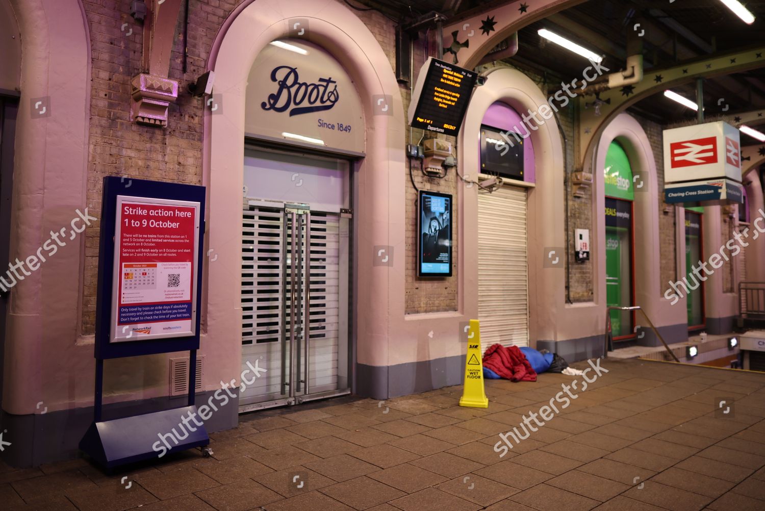 Charing Cross Station Closed Members Public Editorial Stock Photo