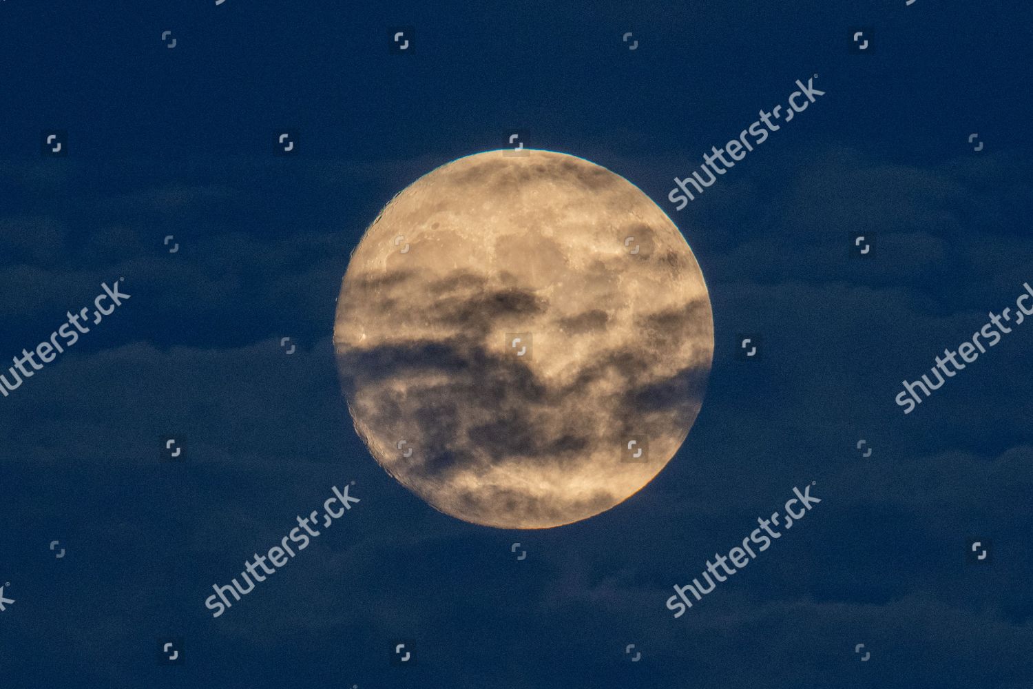 95 Percent Illuminated Waxing Gibbous Moon Editorial Stock Photo