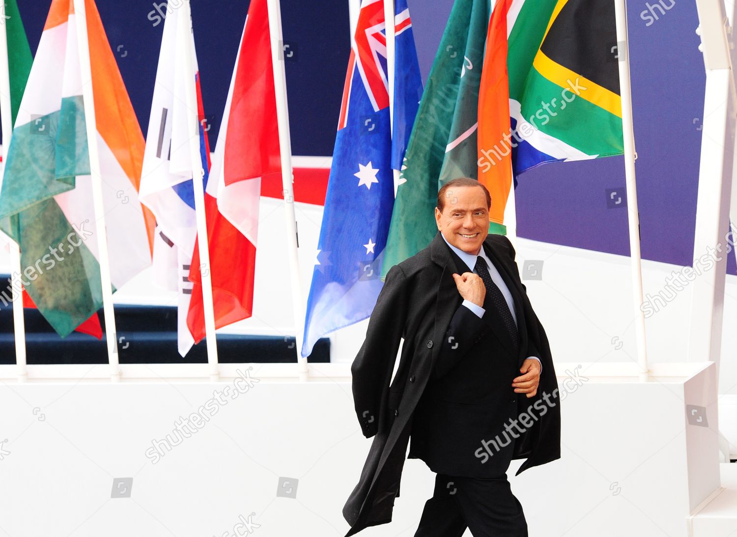 Italian Prime Minister Silvio Berlusconi Pictured Editorial Stock Photo ...