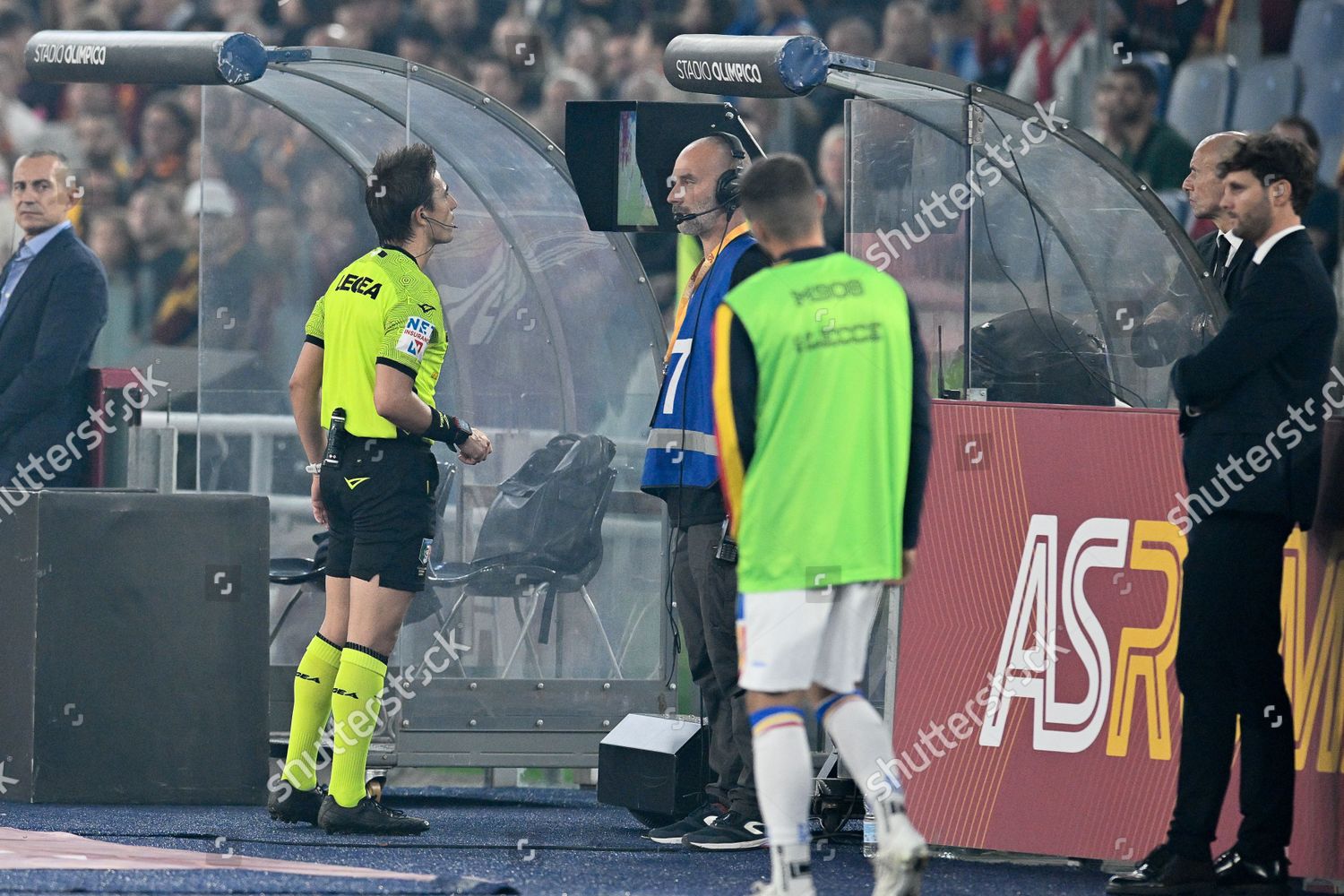Referee Alessandro Prontera Consults Var System Editorial Stock Photo