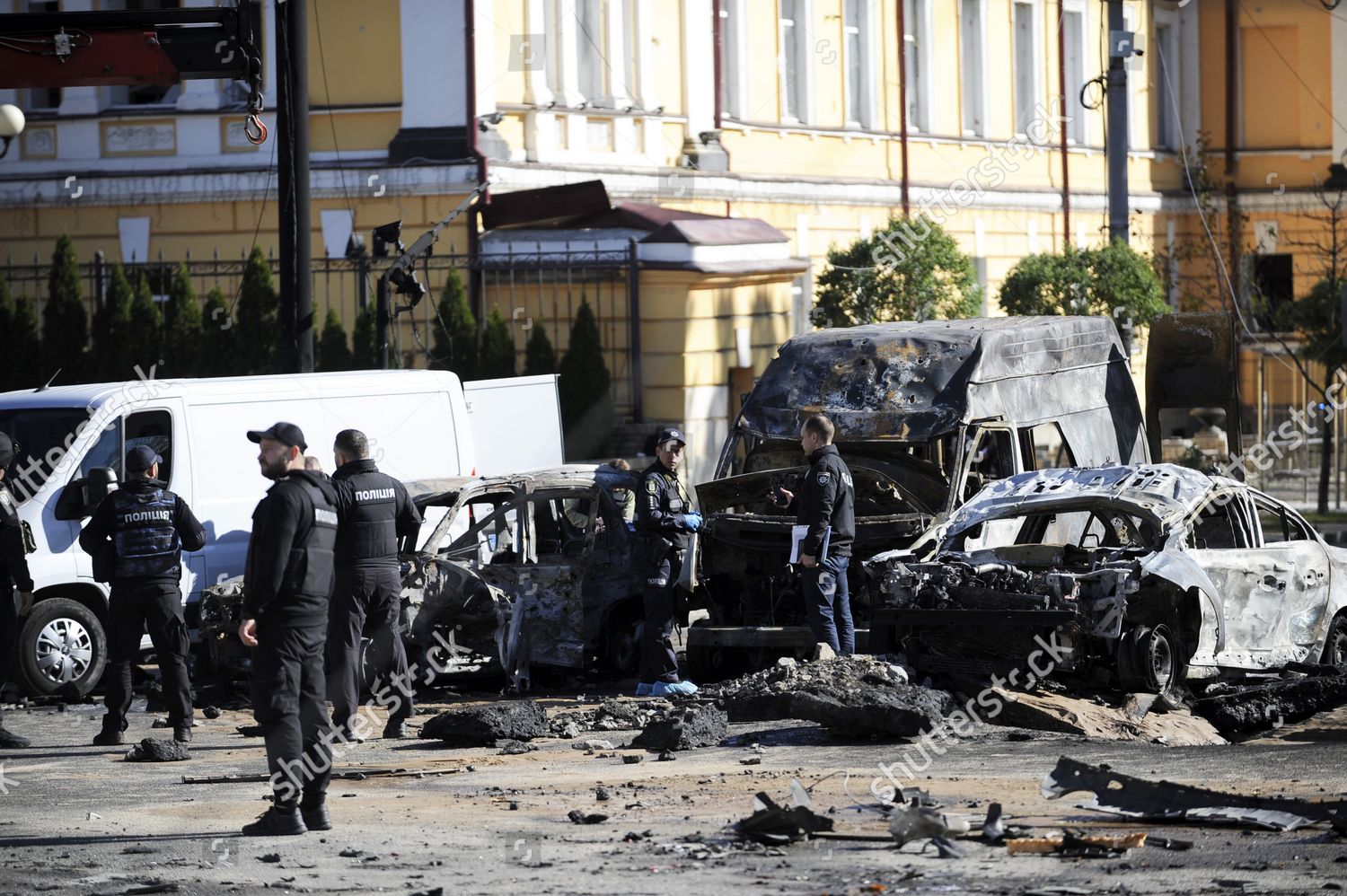 Evacuation Cars Destroyed By Russian Missile Editorial Stock Photo ...