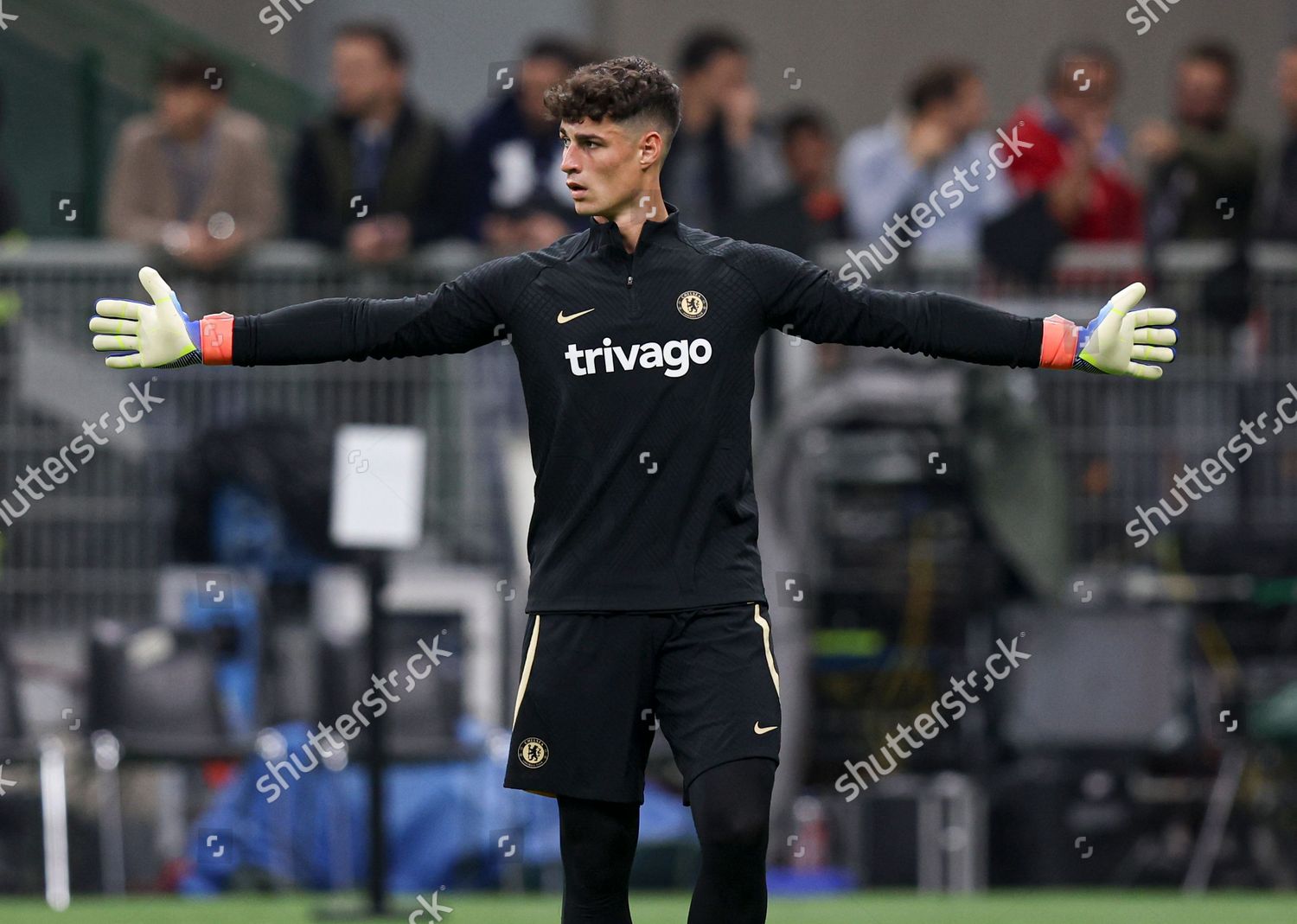 Chelsea Goalkeeper Kepa Arrizabalaga During Warm Editorial Stock Photo ...