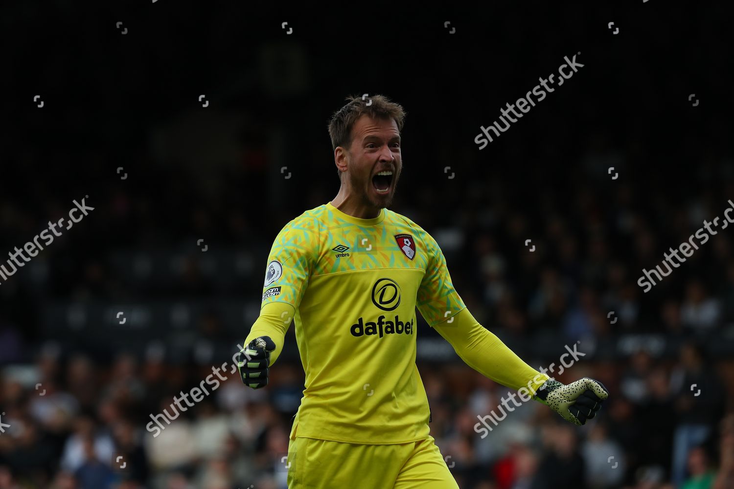 Goalkeeper Neto Bournemouth Celebrates Jefferson Lerma Editorial Stock ...