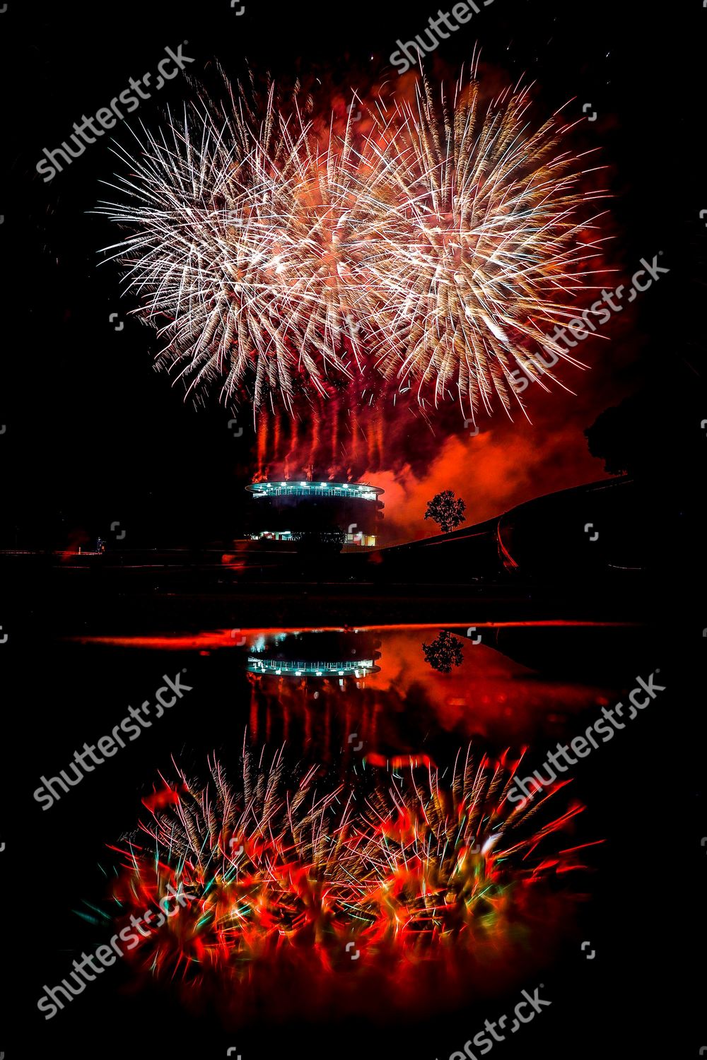 Fireworks Ambiance During Prize Giving 2022 Editorial Stock Photo