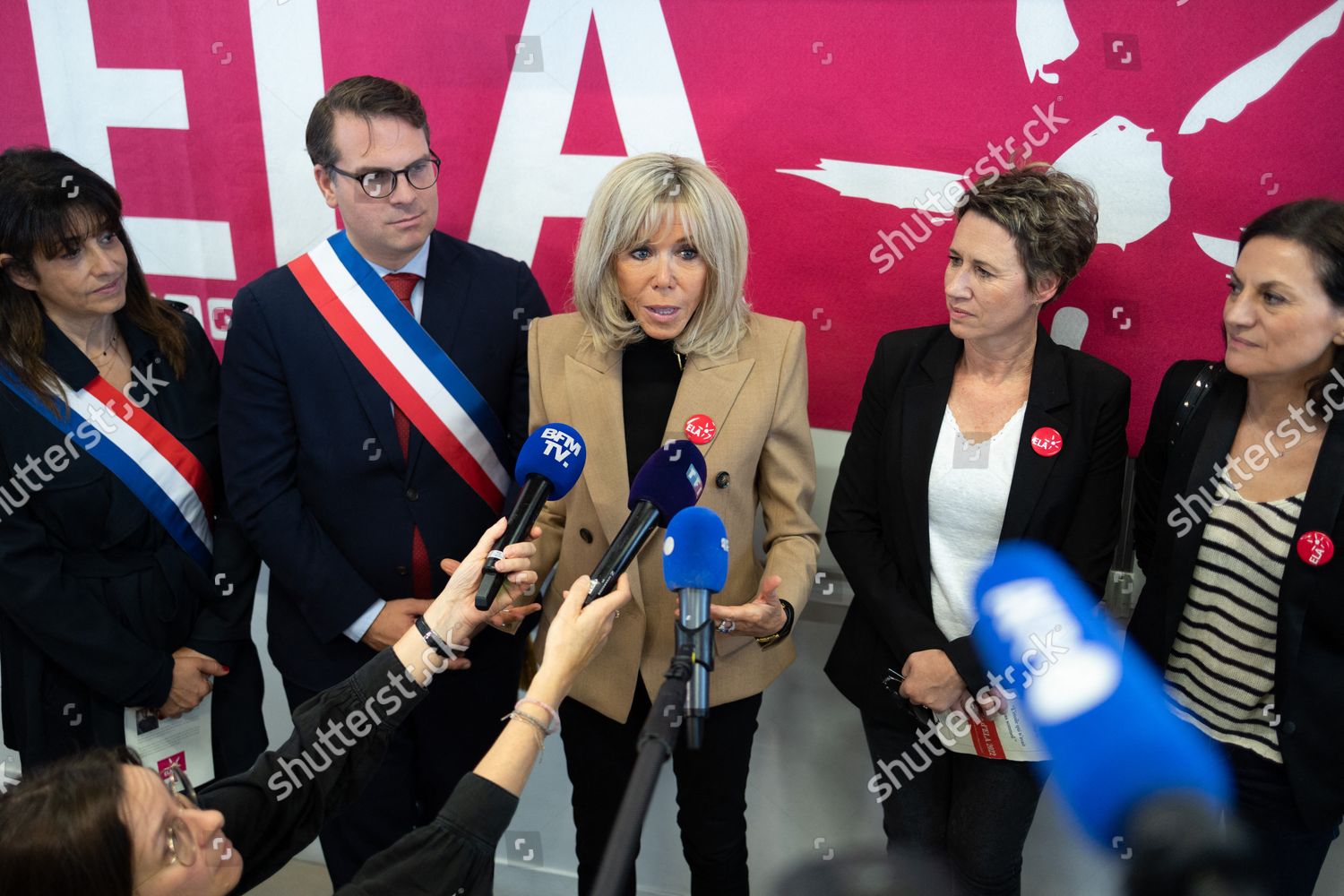 French President Wife Brigitte Macron Speaks Editorial Stock Photo ...