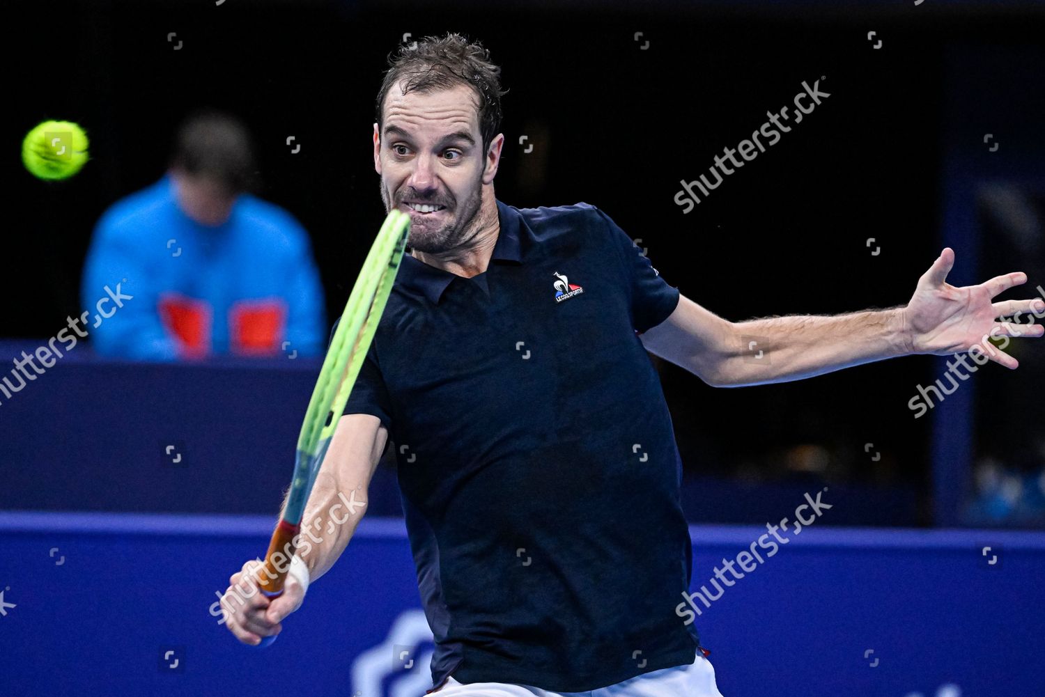 French Richard Gasquet Pictured Action During Editorial Stock Photo