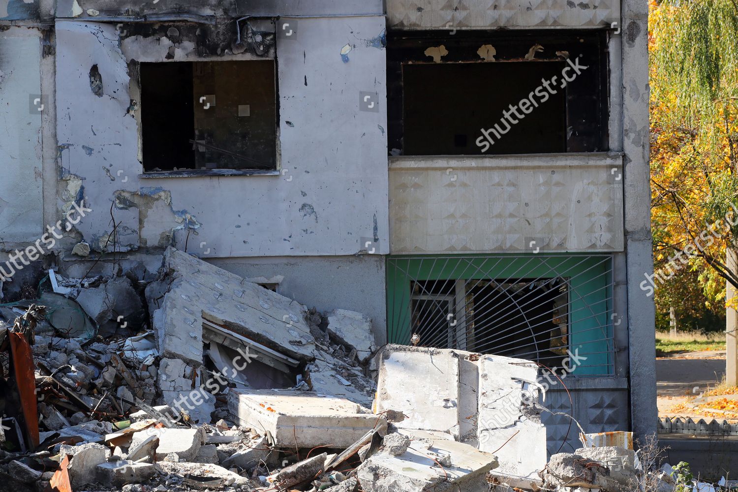 Debris Seen By Residential Highrise Building Editorial Stock Photo ...