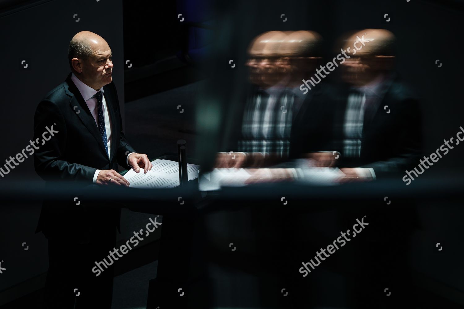 German Chancellor Olaf Scholz Delivers Statement Editorial Stock Photo ...