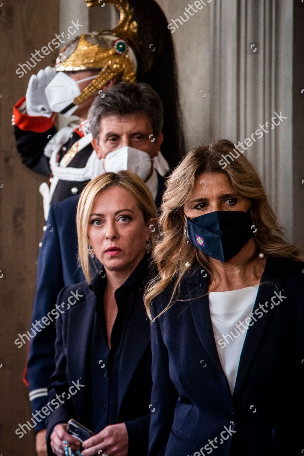 Giorgia Meloni Talks Press Quirinale Presidential Editorial Stock Photo ...