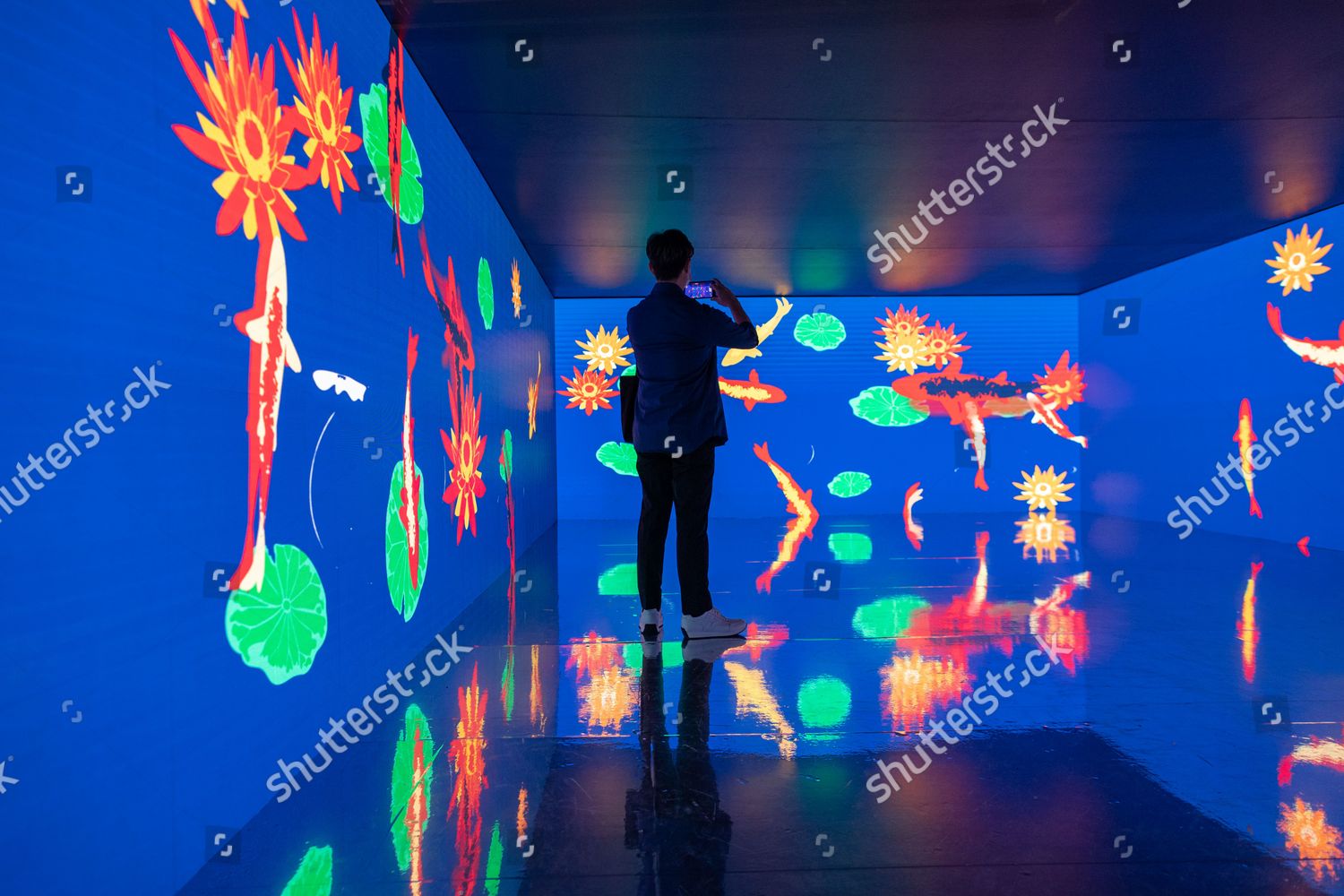 Man Visits Digital Art Fair Xperience Editorial Stock Photo Stock