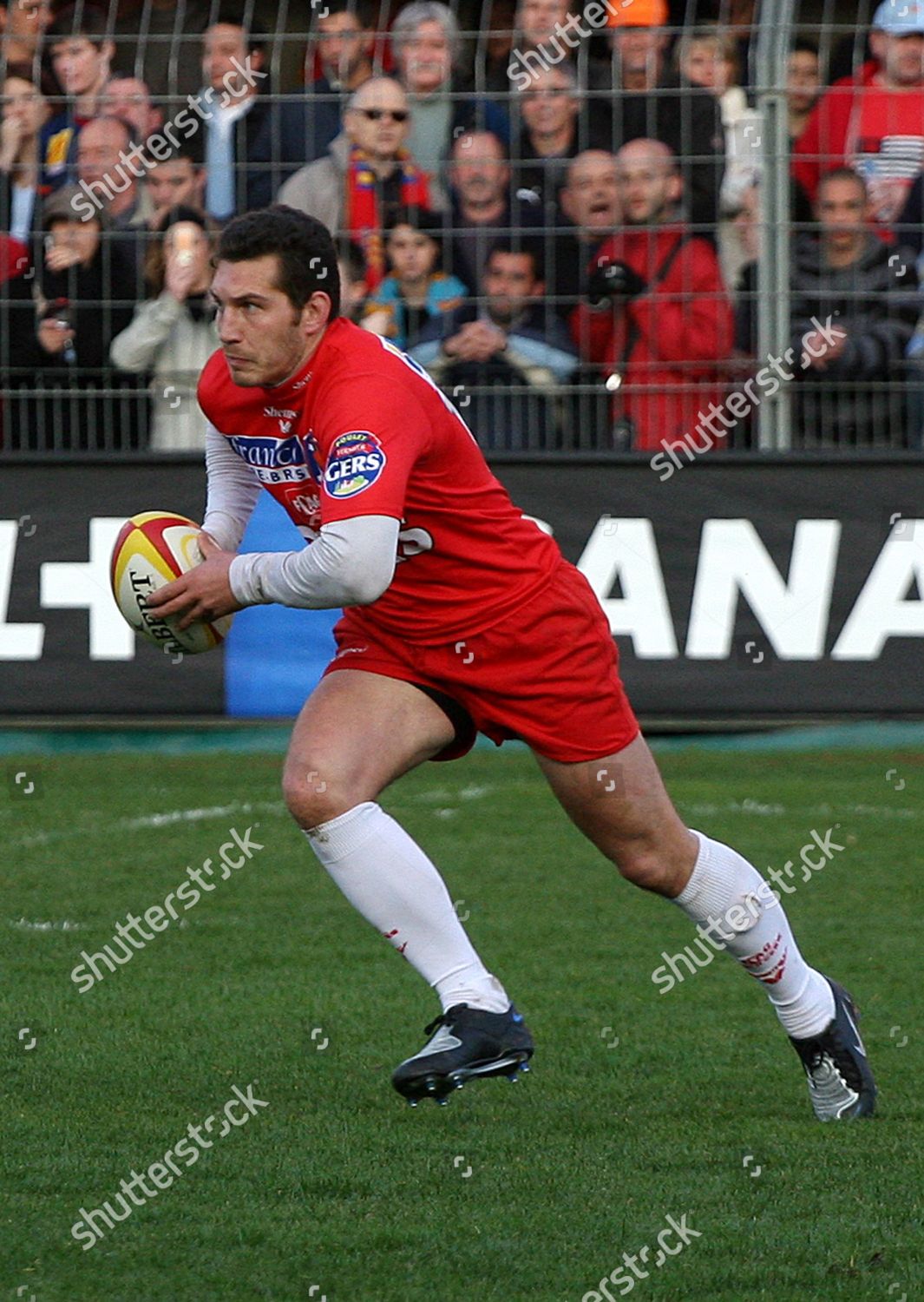 Maillot Rugby Shemsy F.C Auch GERS - Home Shirt Rouge Moulant XL Homme