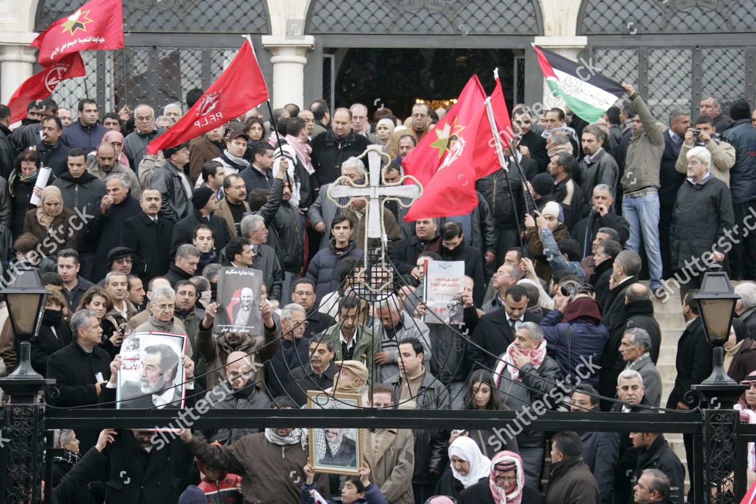Pflp Popular Front Liberation Palestine Flags Editorial Stock Photo