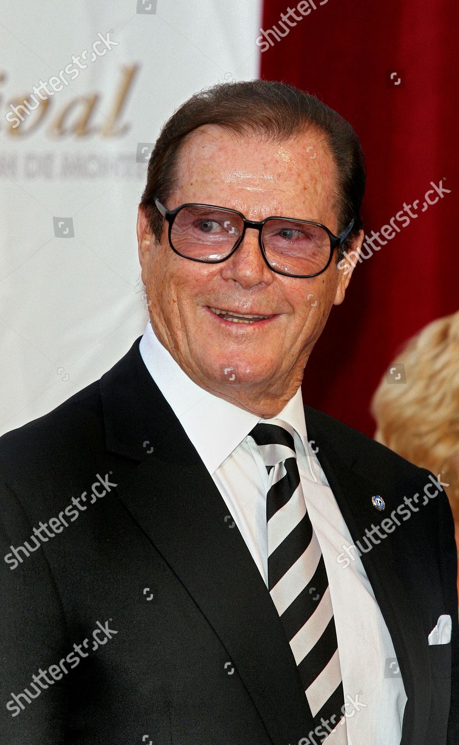 British Actor Sir Roger Moore Poses Editorial Stock Photo Stock Image