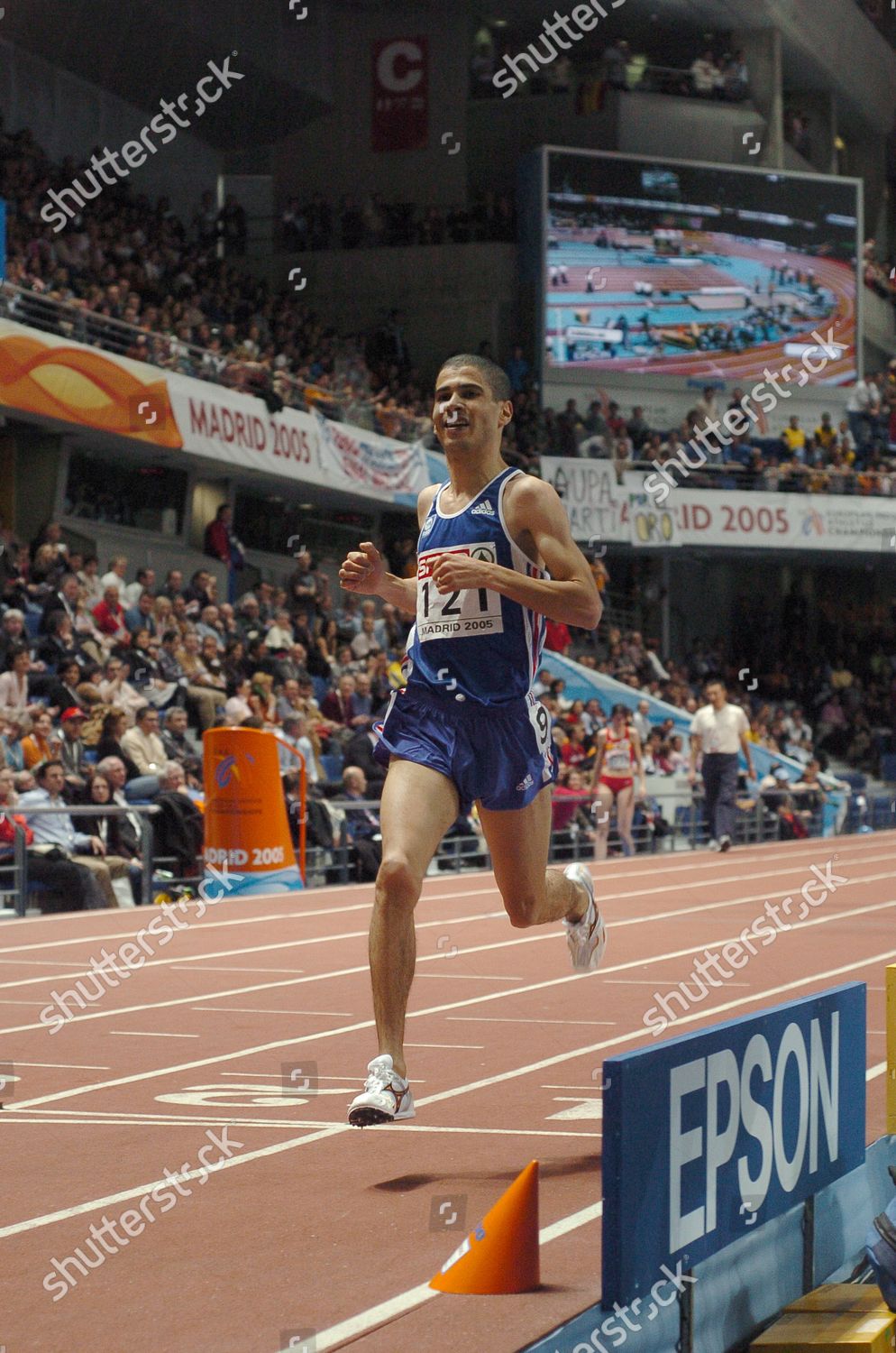 French Track Field Athlets Mokhtar Benhari Editorial Stock Photo