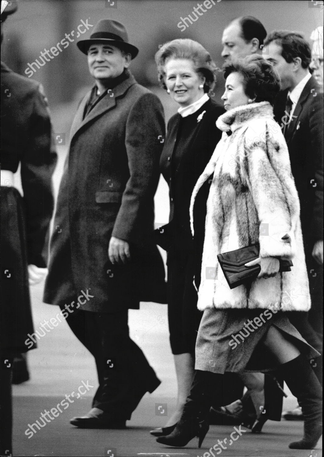 Mikhail Raisa Gorbachev Margaret Thatcher Raf Editorial Stock Photo ...