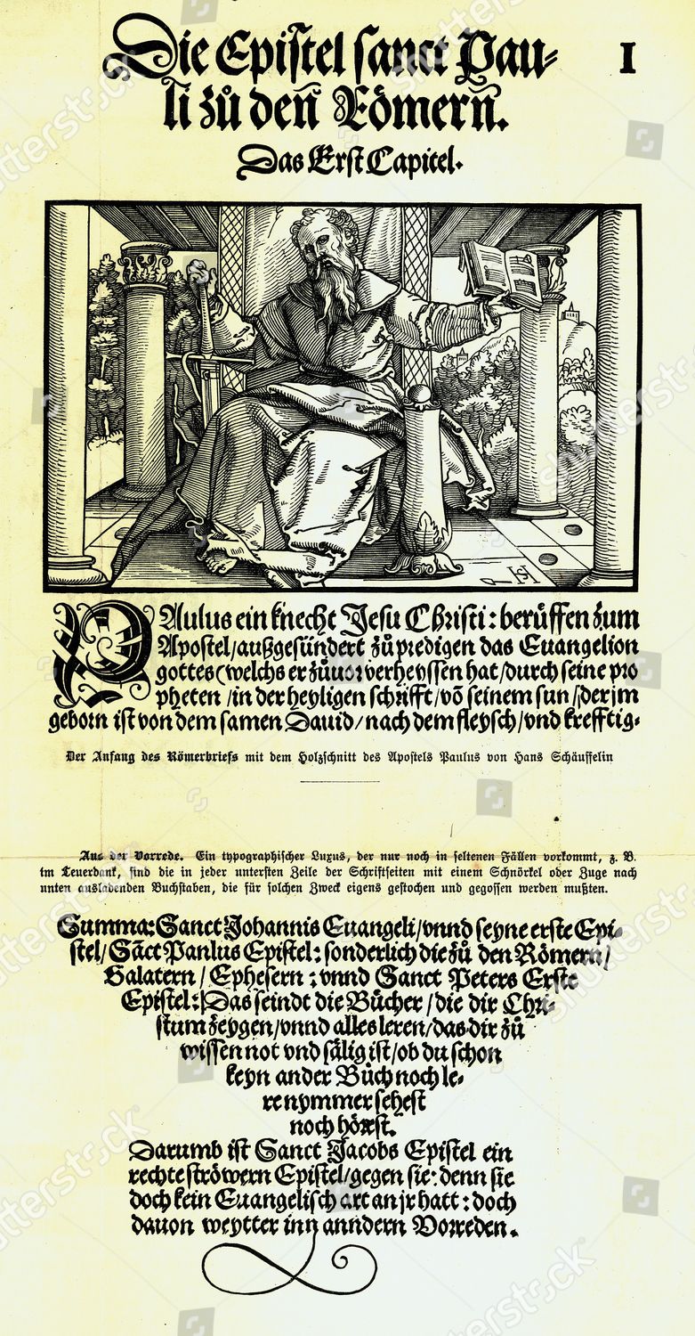 Martin Luther New Testament 1523 Begin Epistle Editorial Stock Photo Stock Image Shutterstock