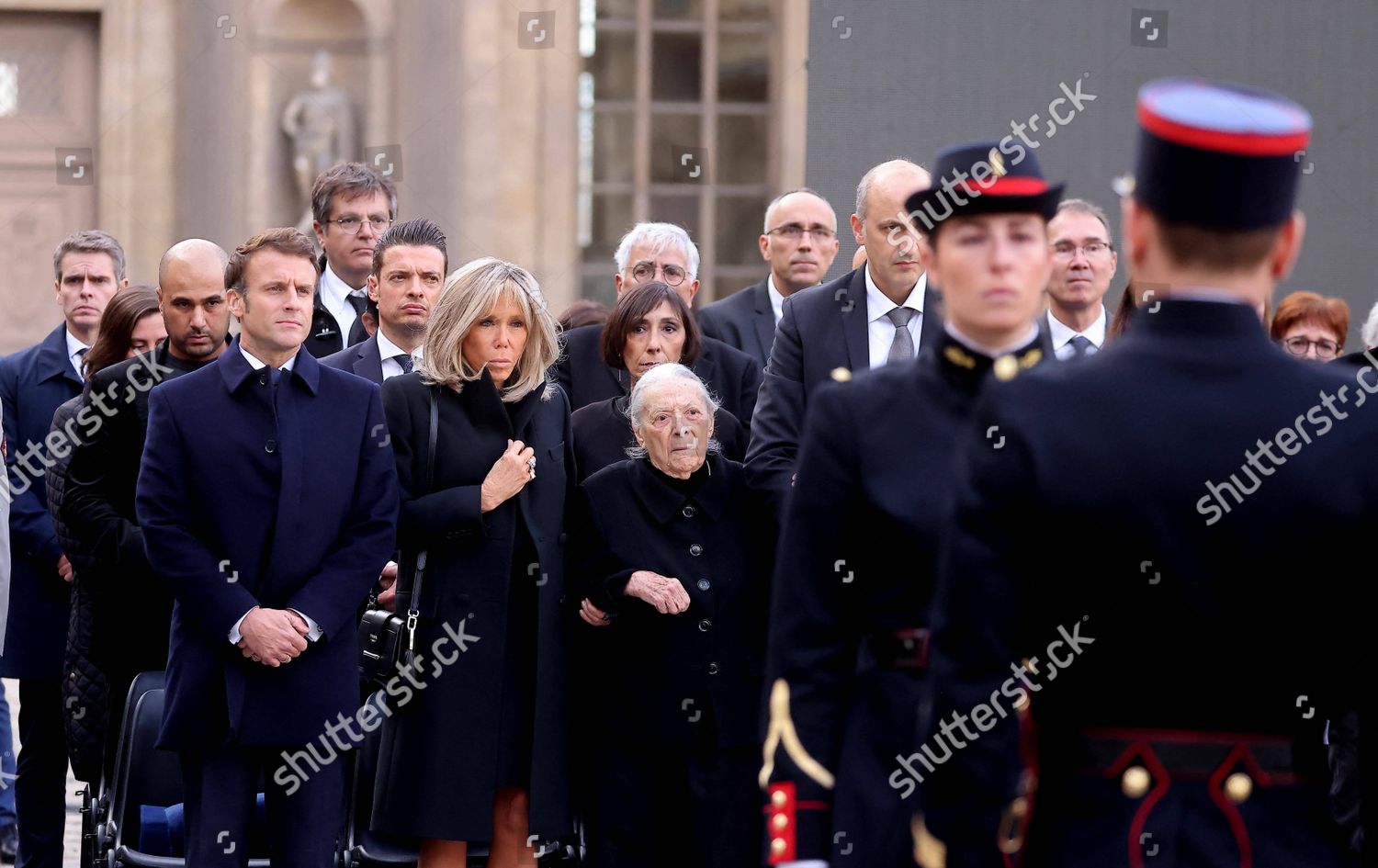 Emmanuel Brigitte Macron Colette Soulages Family Editorial Stock Photo ...