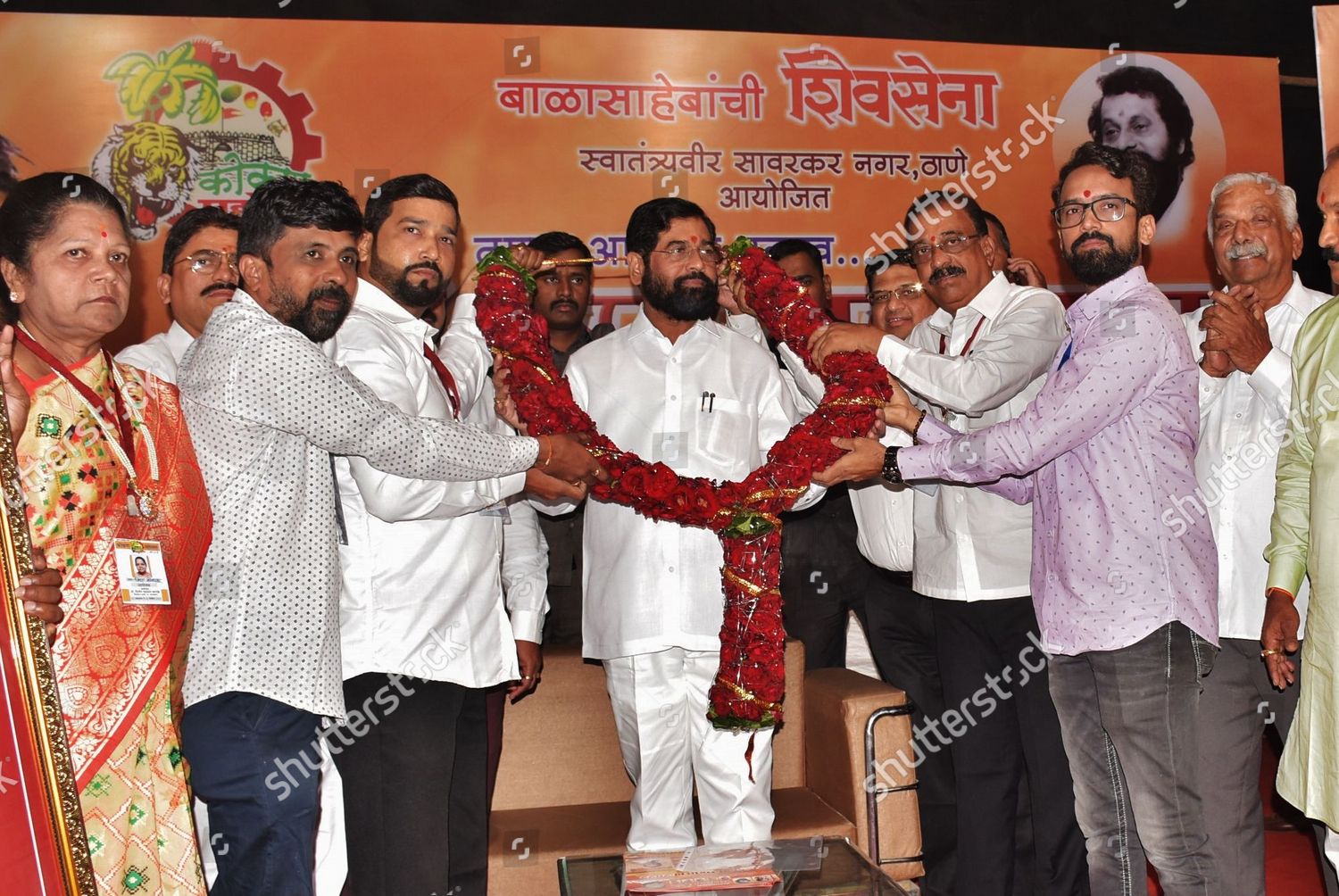 Maharashtra Chief Minister Eknath Shinde Felicitated Editorial Stock ...