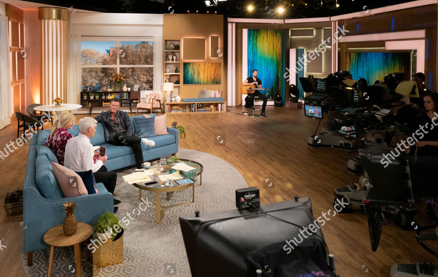Phillip Schofield Holly Willoughby Luke Evans Editorial Stock Photo