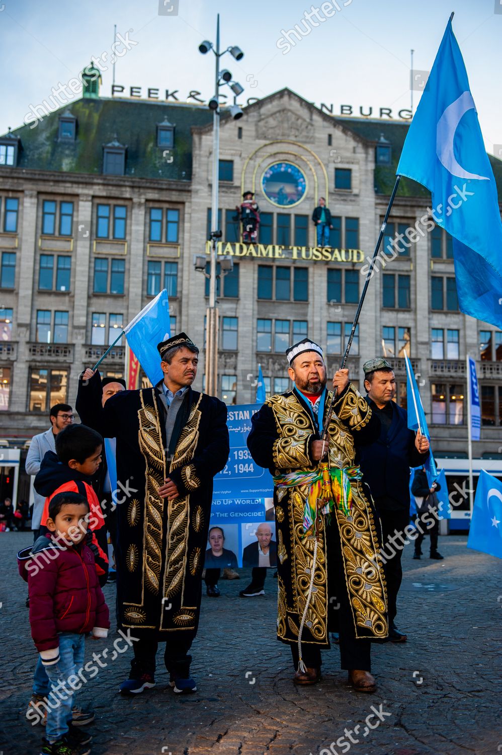 Uyghur Men Wearing Traditional Clothes Seen Editorial Stock Photo