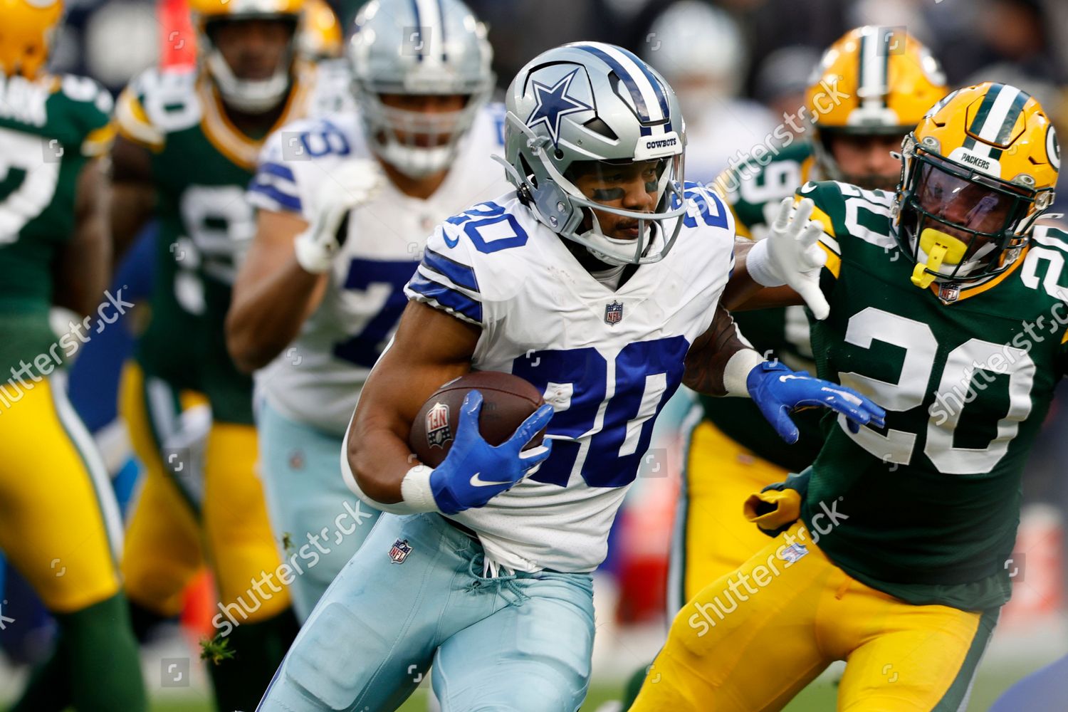 Green Bay, Wisconsin, USA. 13th Nov, 2022. Dallas Cowboys running back Tony  Pollard (20) during the NFL football game between the Dallas Cowboys and  the Green Bay Packers in Green Bay, Wisconsin.