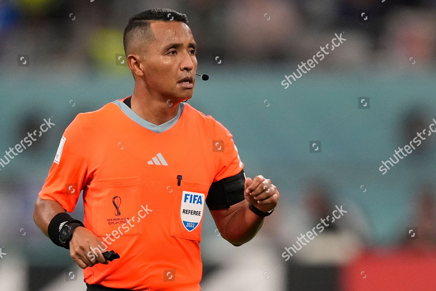 Referee Ivan Arcides Barton Cisneros during the FIFA World Cup