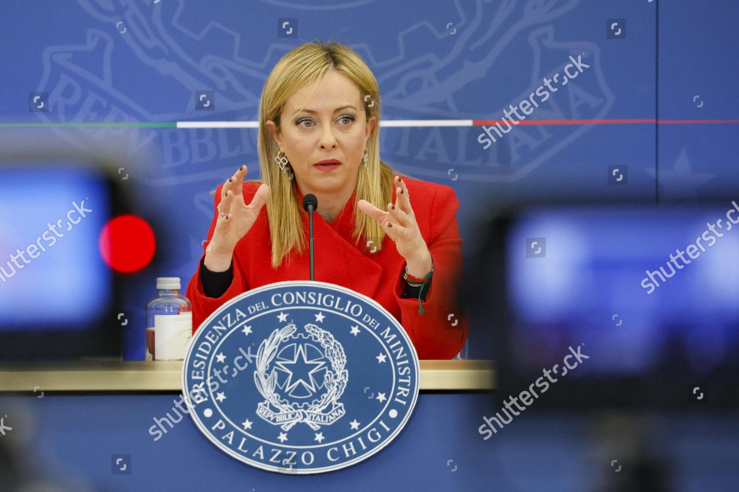 Italian Prime Minister Giorgia Meloni During Editorial Stock Photo italian-prime-minister-giorgia-meloni-during-editorial-stock-photo
