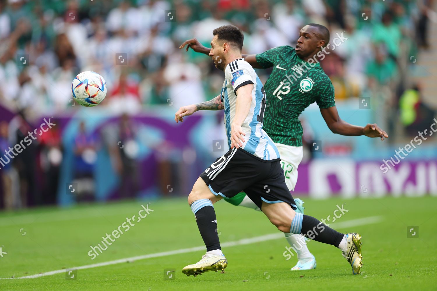 Lr Lionel Messi Arg Saud Abdulhamid Editorial Stock Photo - Stock Image ...