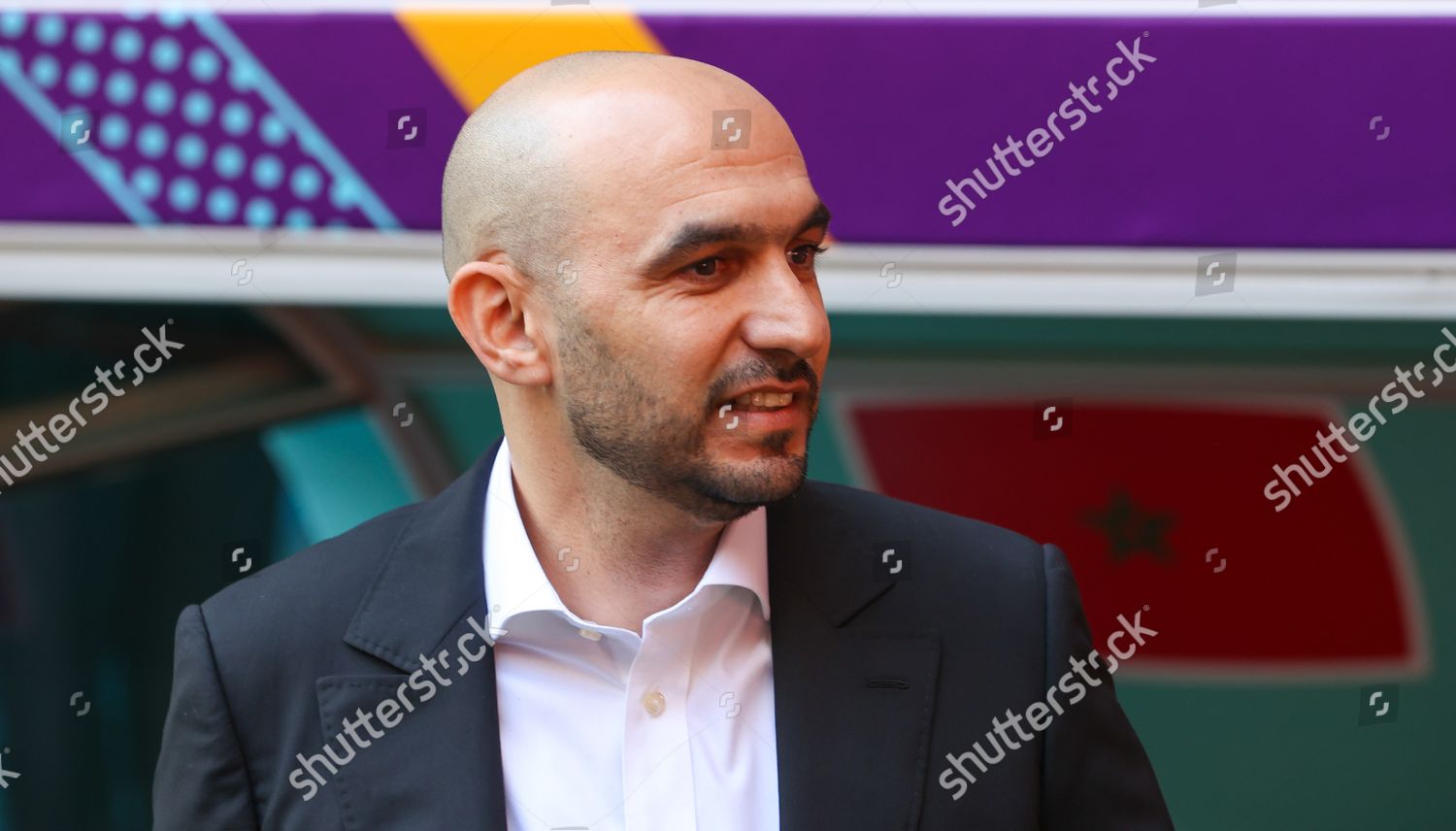 Moroccan Head Coach Walid Regragui Pictured Editorial Stock Photo ...