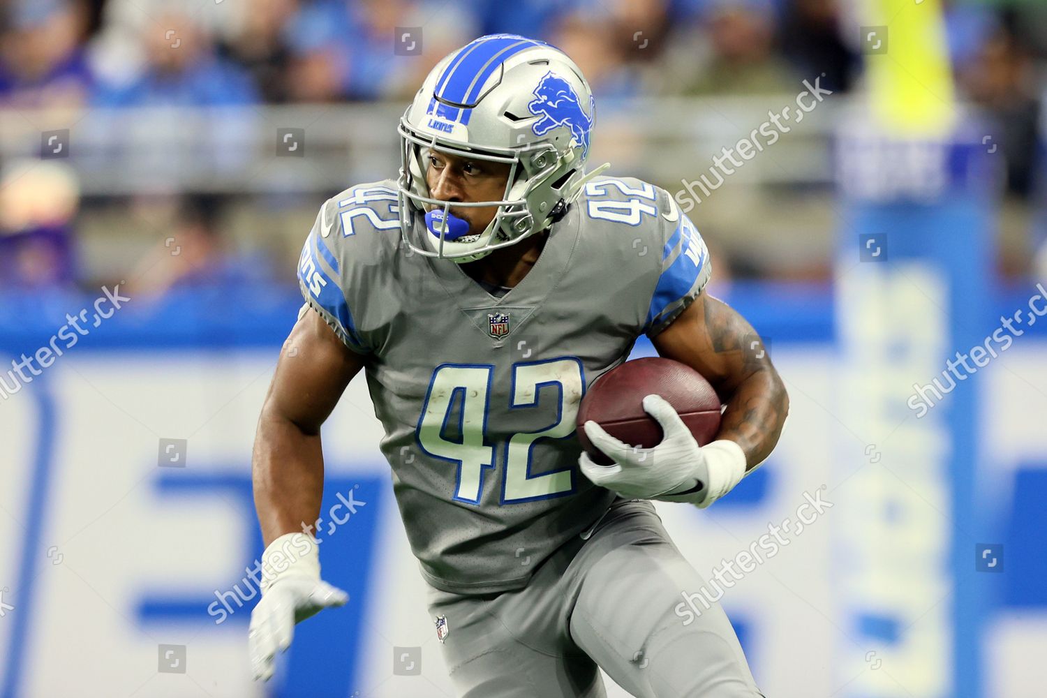 DETROIT, MI - NOVEMBER 24: Detroit Lions Running Back (42) Justin