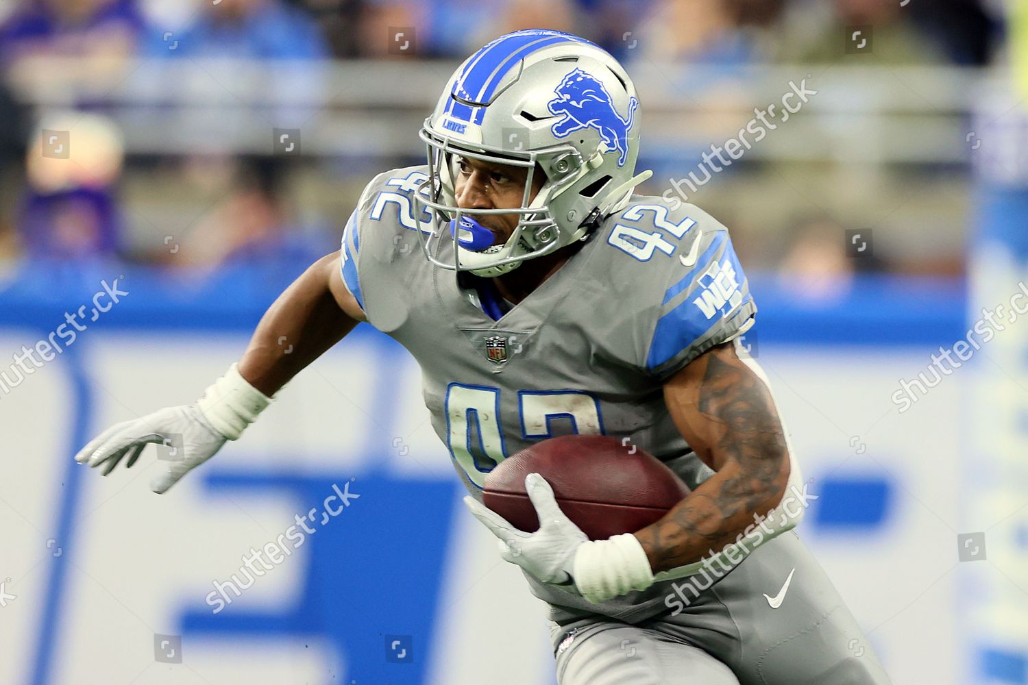 DETROIT, MI - NOVEMBER 24: Detroit Lions Running Back (42) Justin