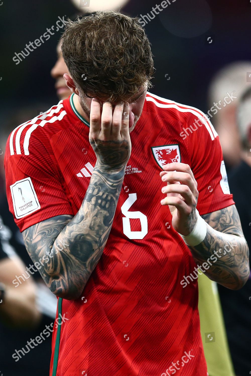 Joe Rodon Wales Dejected End Match Editorial Stock Photo - Stock Image
