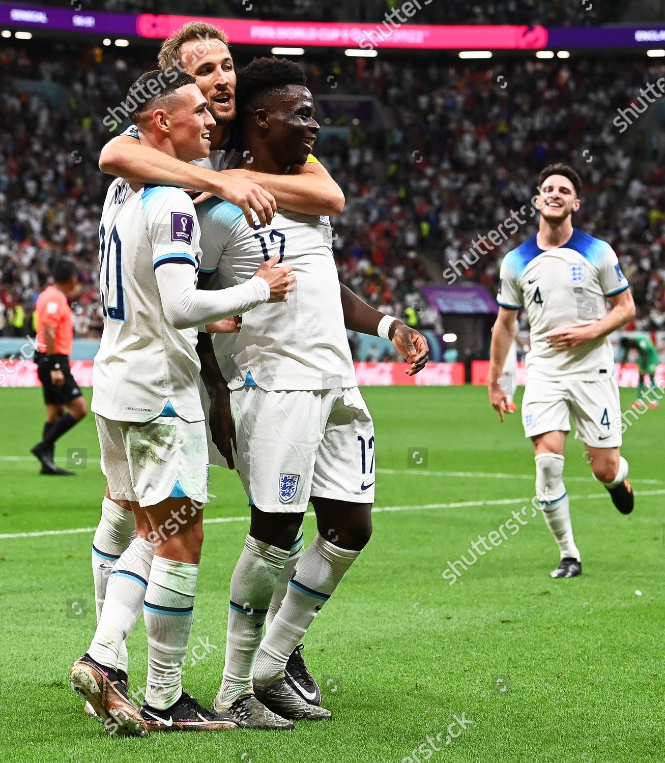 Bukayo Saka C England Celebrates Teammates Editorial Stock Photo ...