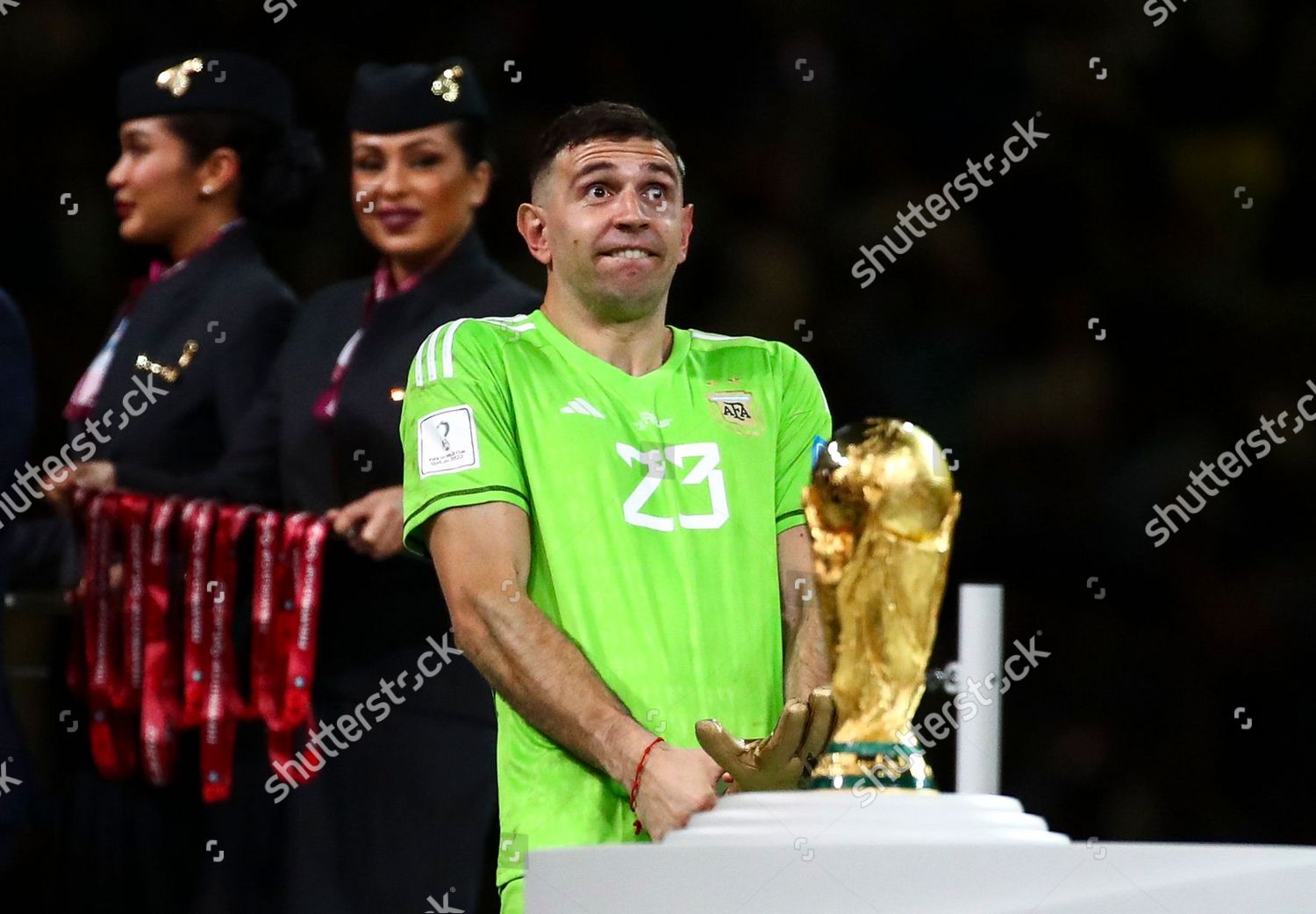 Emiliano Martinez Goalkeeper Argentina Winner Golden Editorial Stock